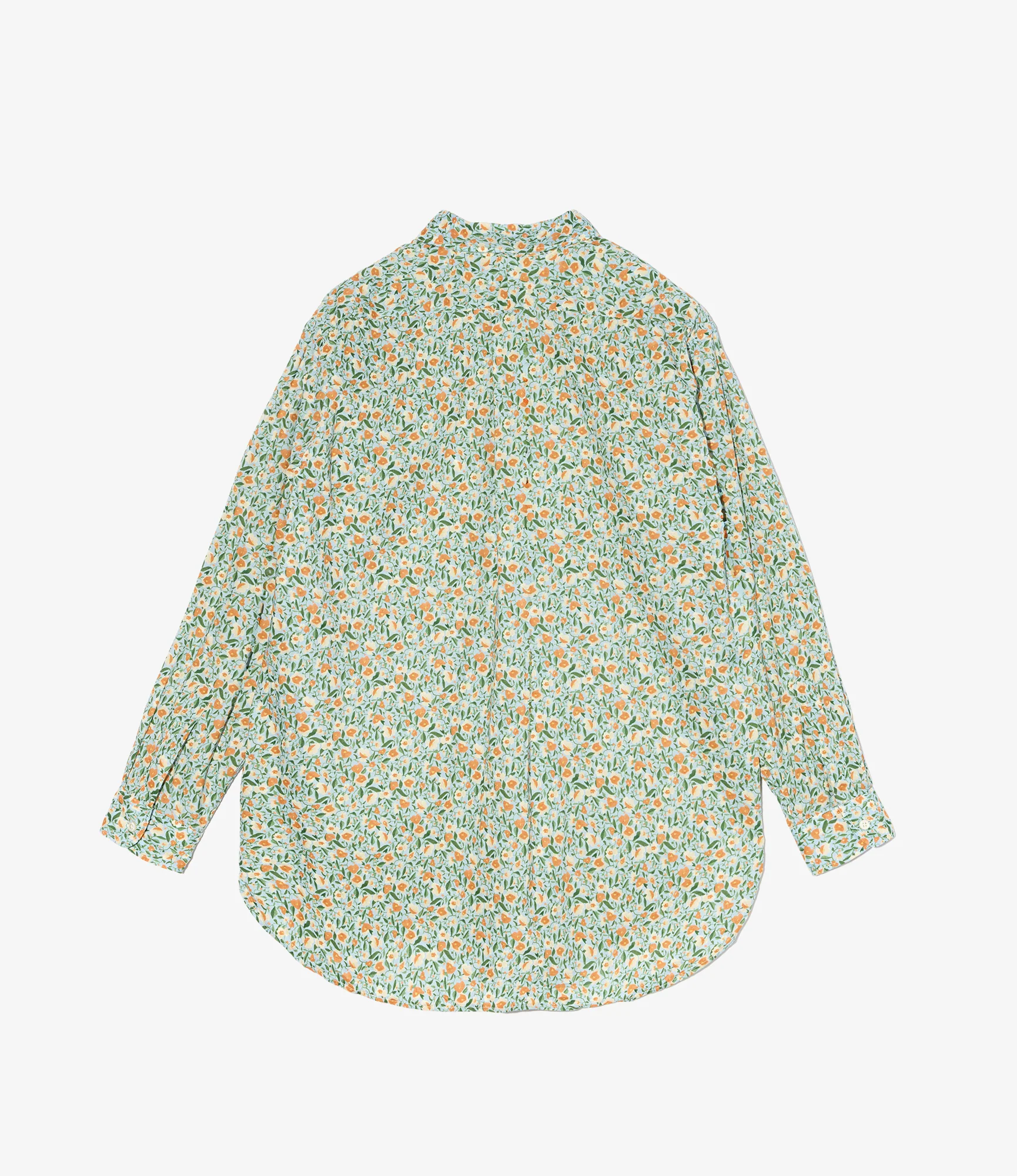 19th Century BD Shirt – Blue Floral Cotton Lawn - Image 2