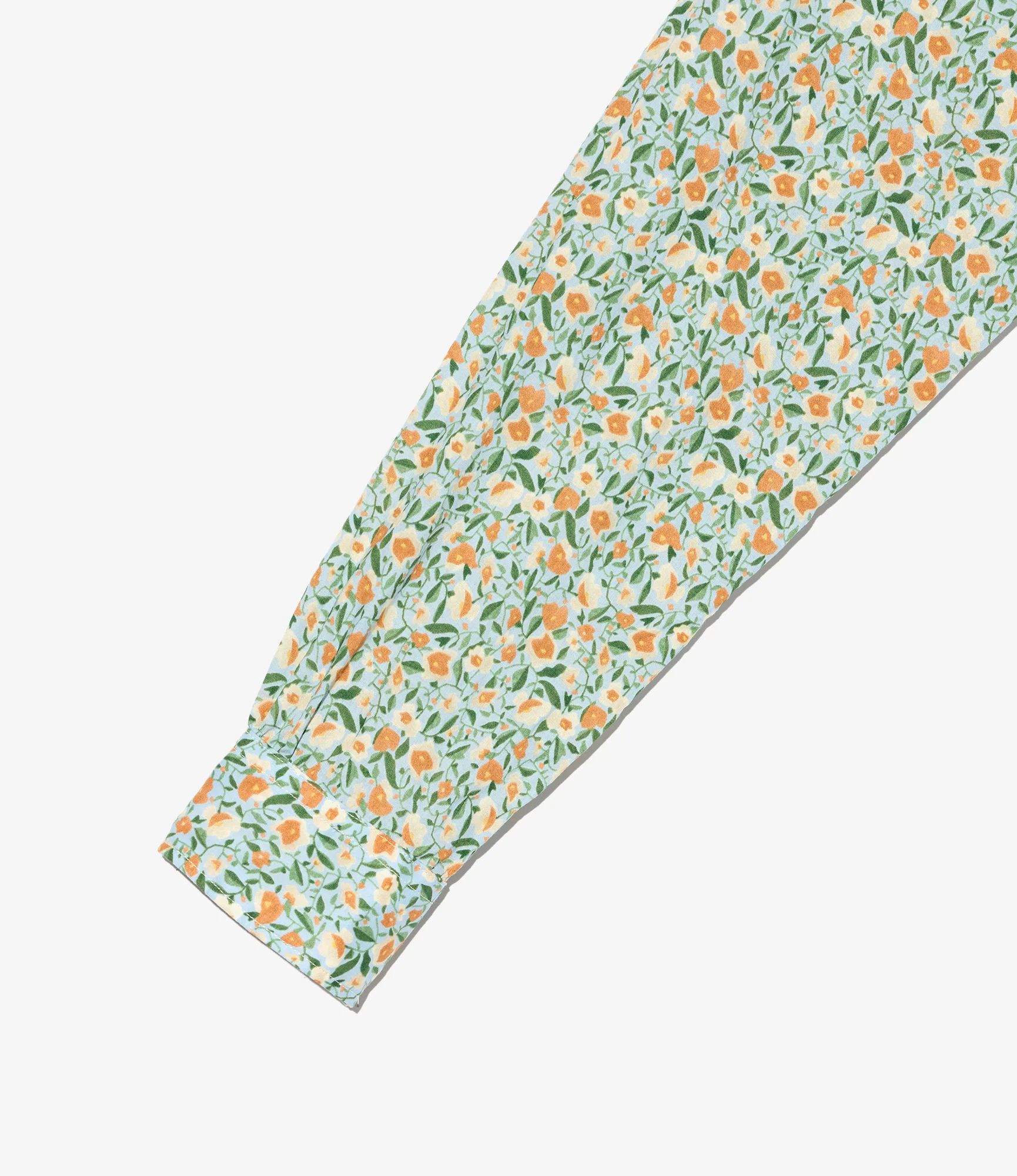 19th Century BD Shirt – Blue Floral Cotton Lawn - Image 4
