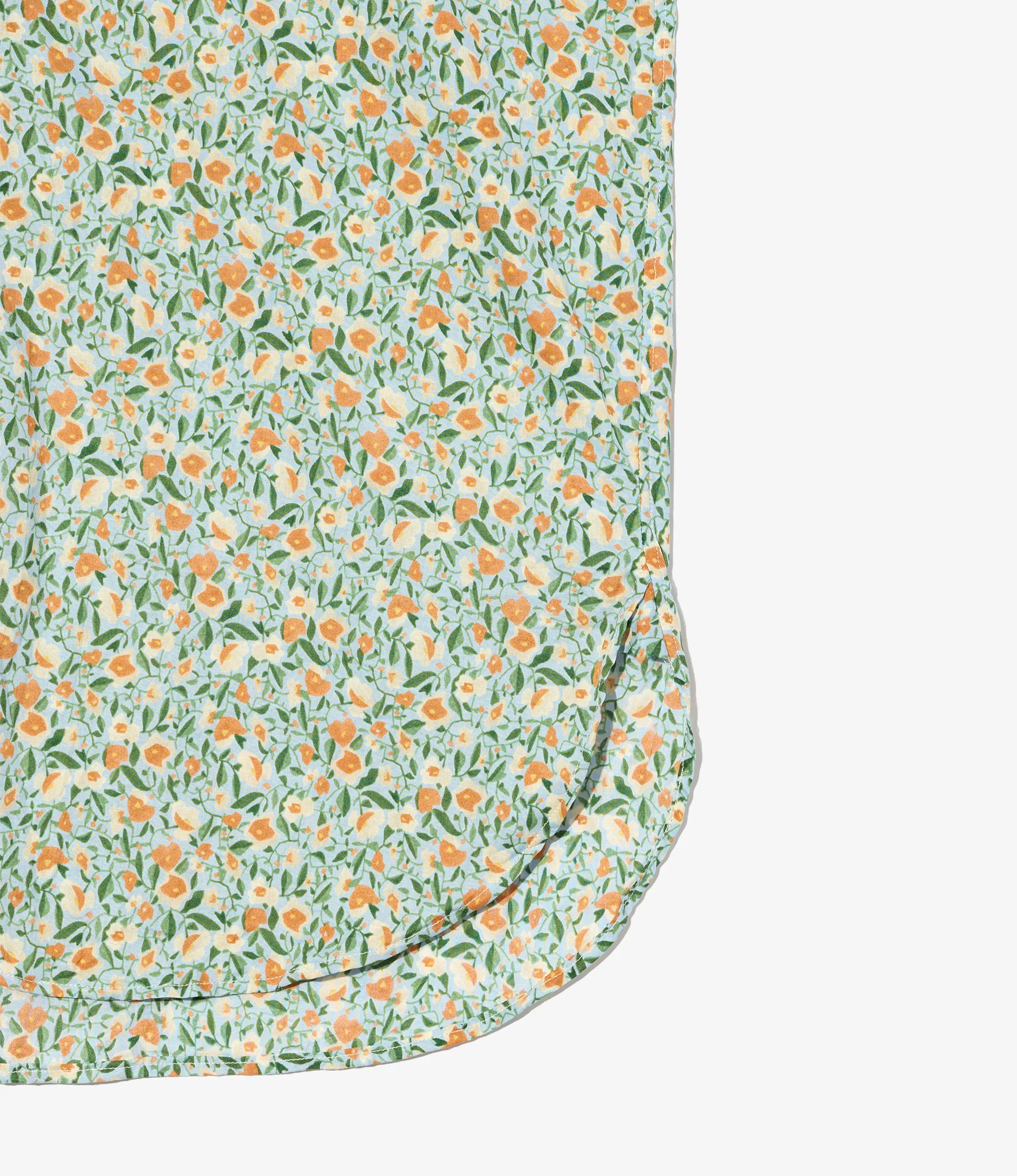 19th Century BD Shirt – Blue Floral Cotton Lawn - Image 5