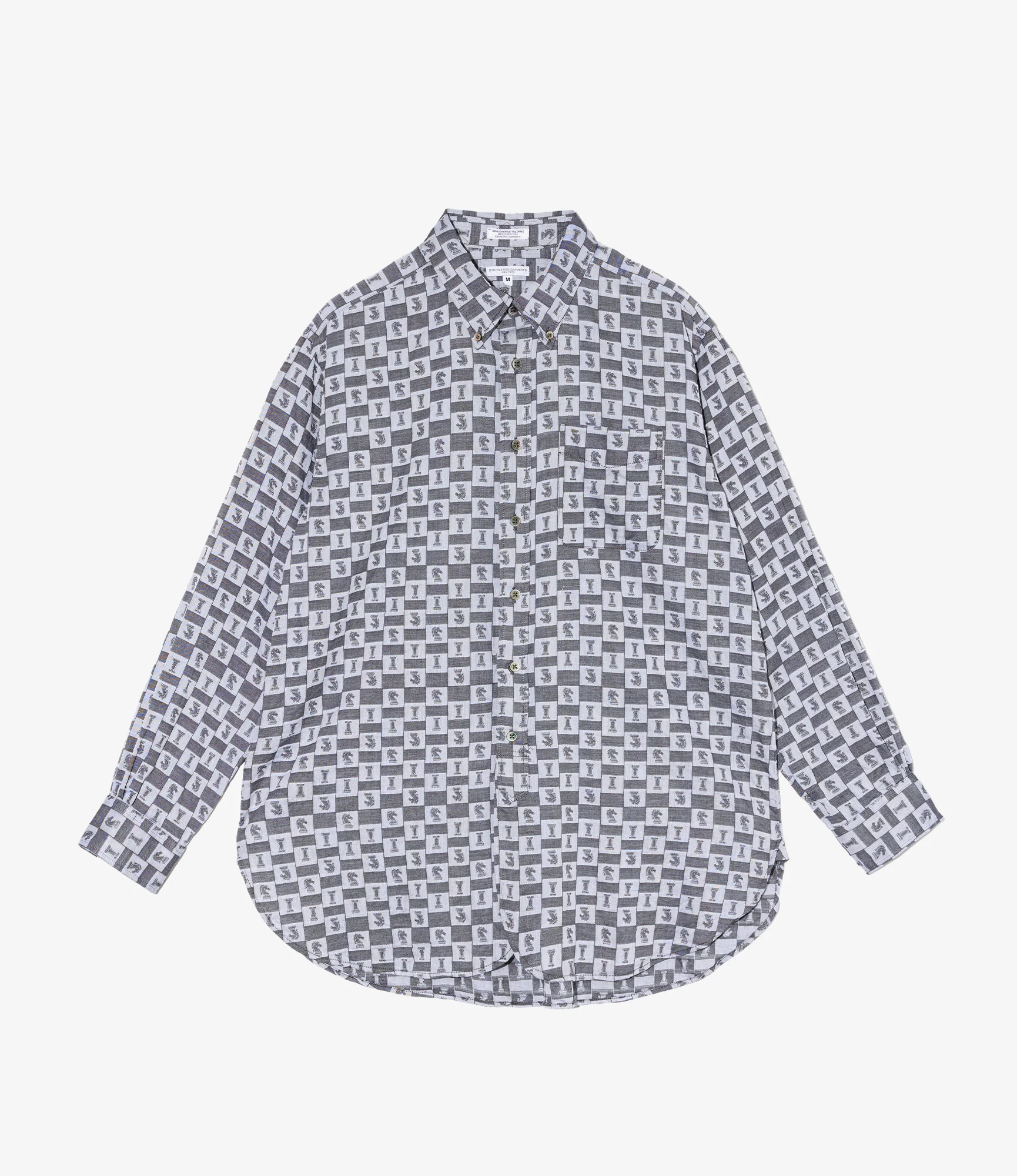 19th Century BD Shirt – Grey 'Chess' Jacquard