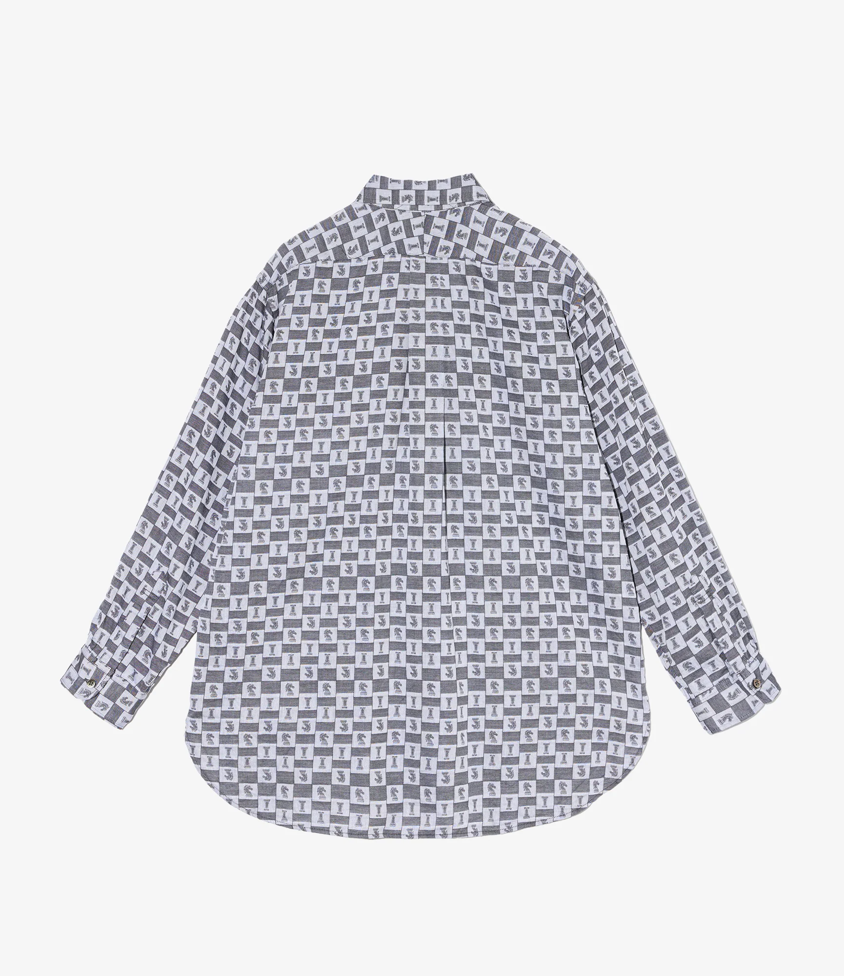 19th Century BD Shirt – Grey 'Chess' Jacquard - Image 2