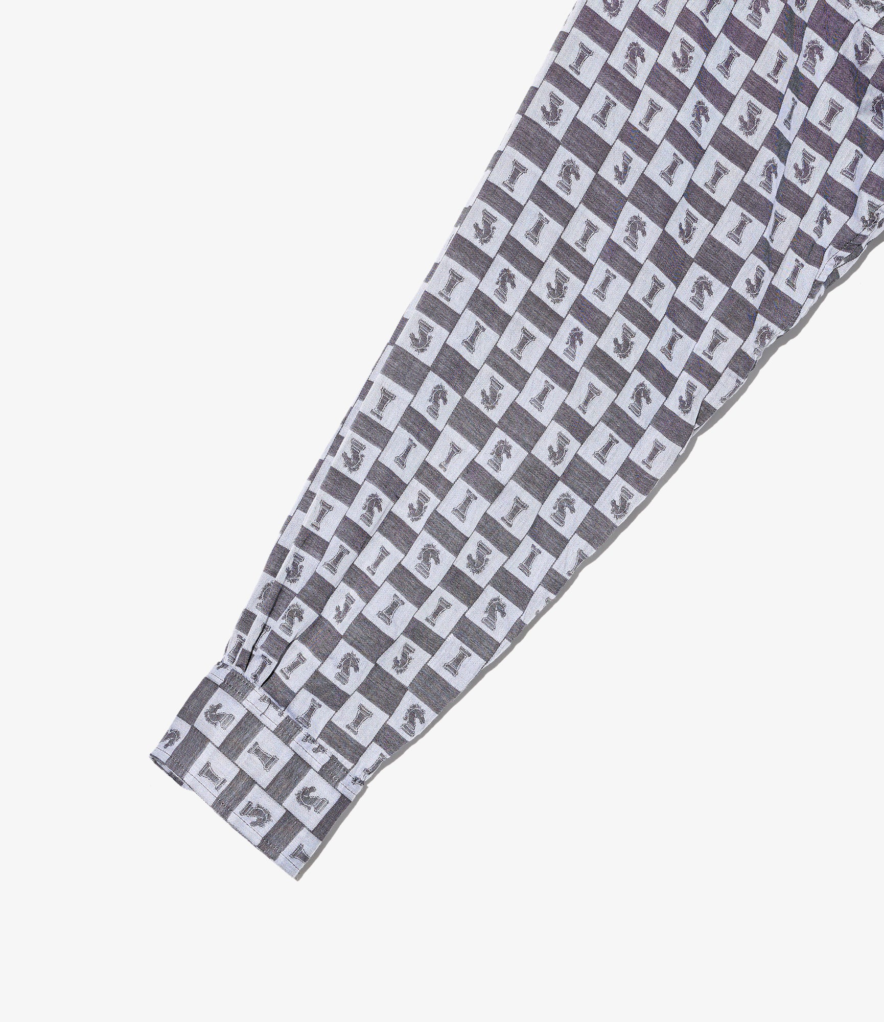 19th Century BD Shirt – Grey 'Chess' Jacquard - Image 4