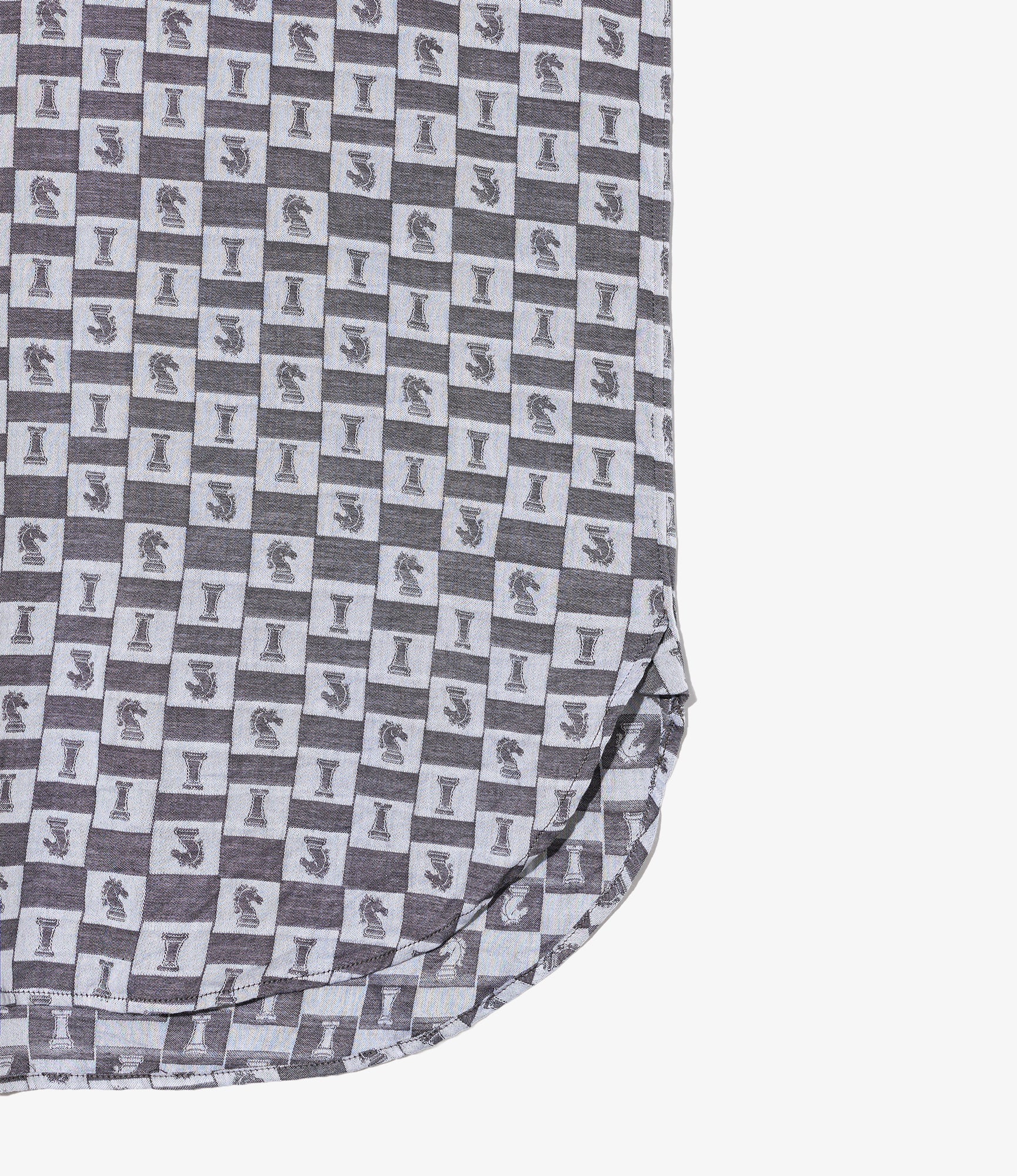 19th Century BD Shirt – Grey 'Chess' Jacquard - Image 5