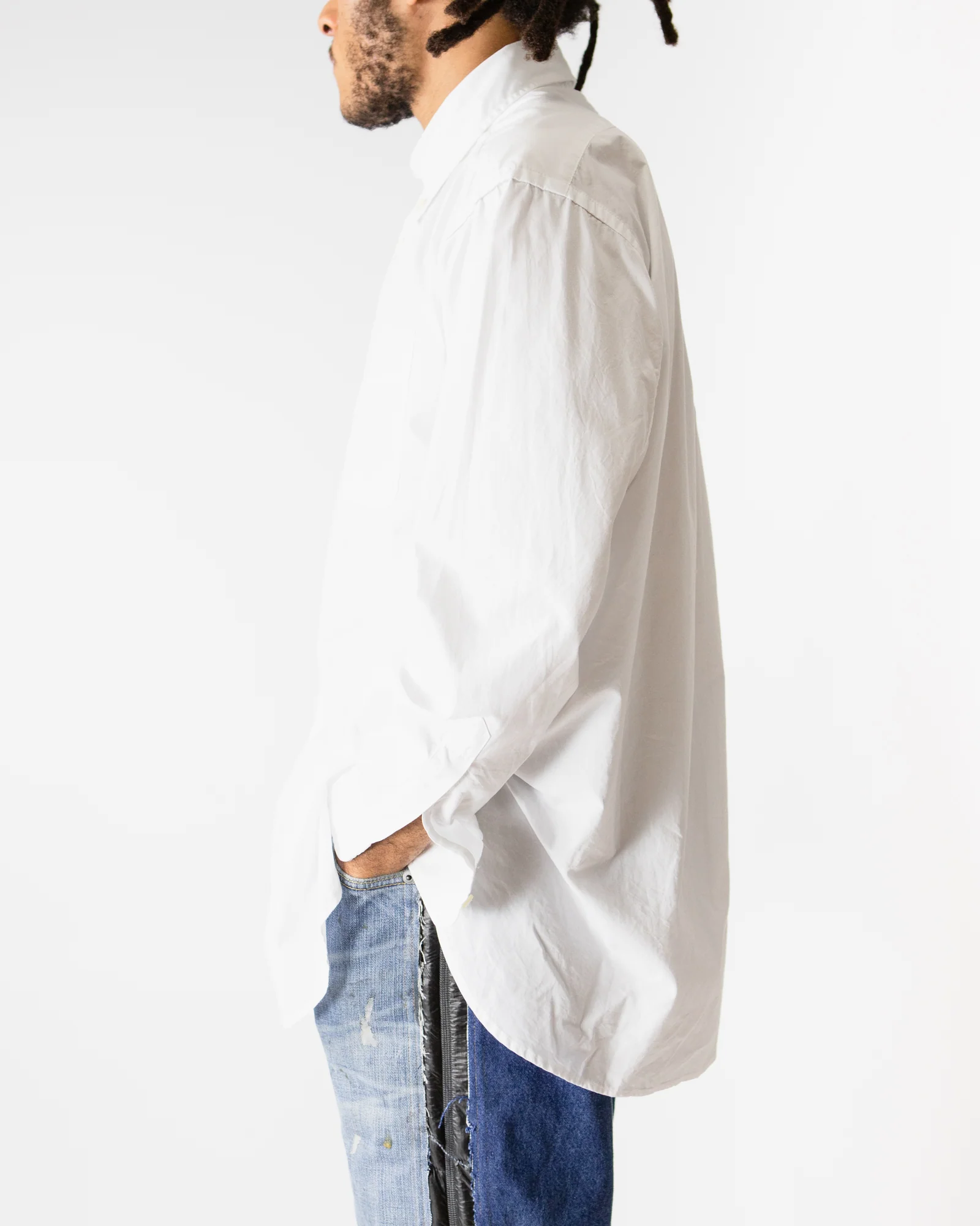 19th Century Button Down Shirt – White Broadcloth - Image 7