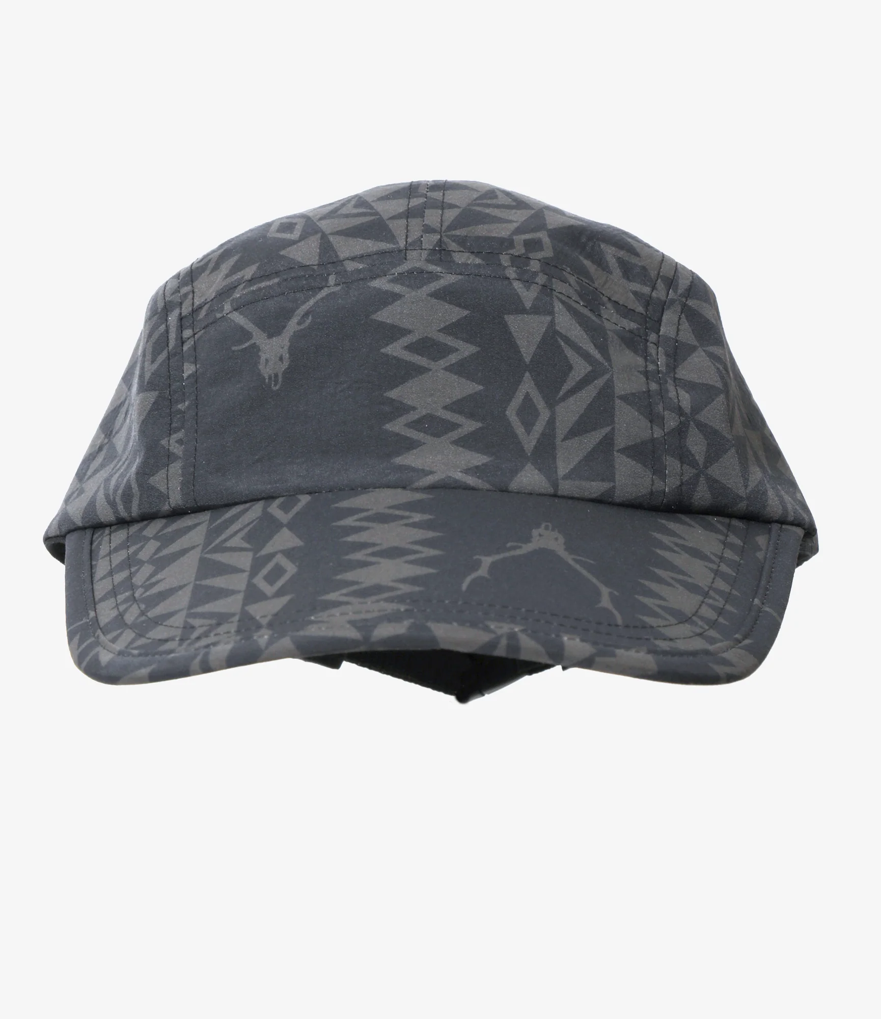 5-Panel Cap – Native Pattern Nylon Tussah - Image 3