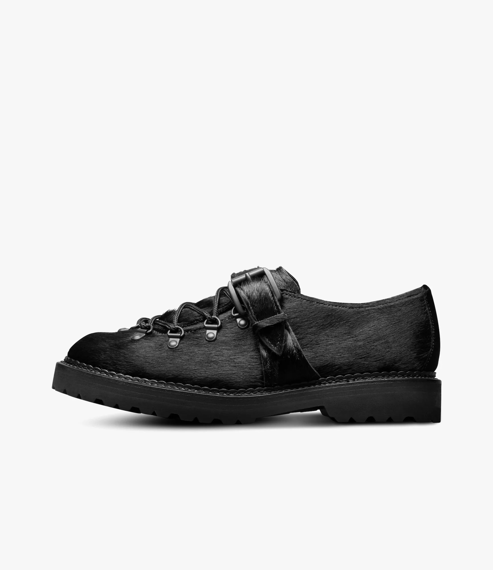 Adirondack Low Hiker Shoe – Black Pony Hair