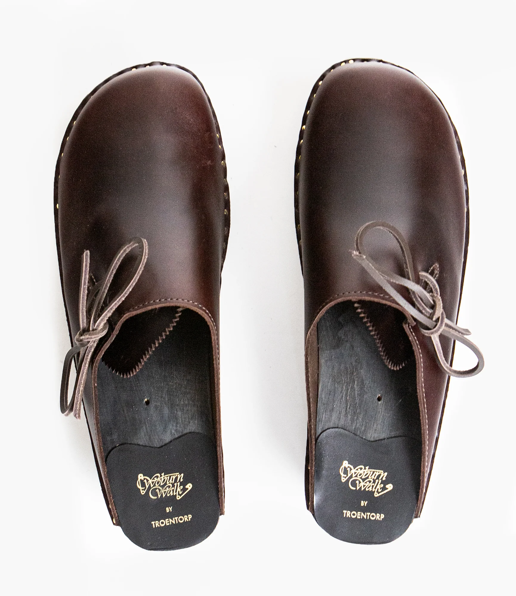 'Alps' Side Lace Clog – Brown Leather - Image 3