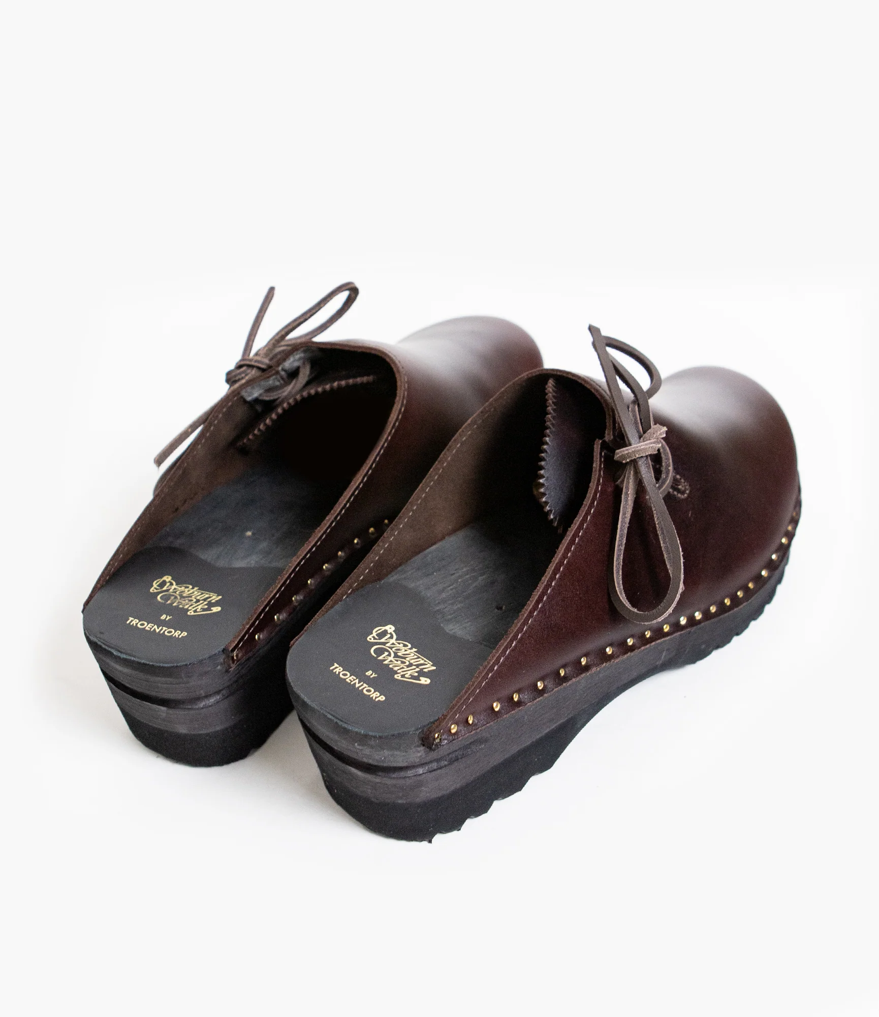 'Alps' Side Lace Clog – Brown Leather - Image 4