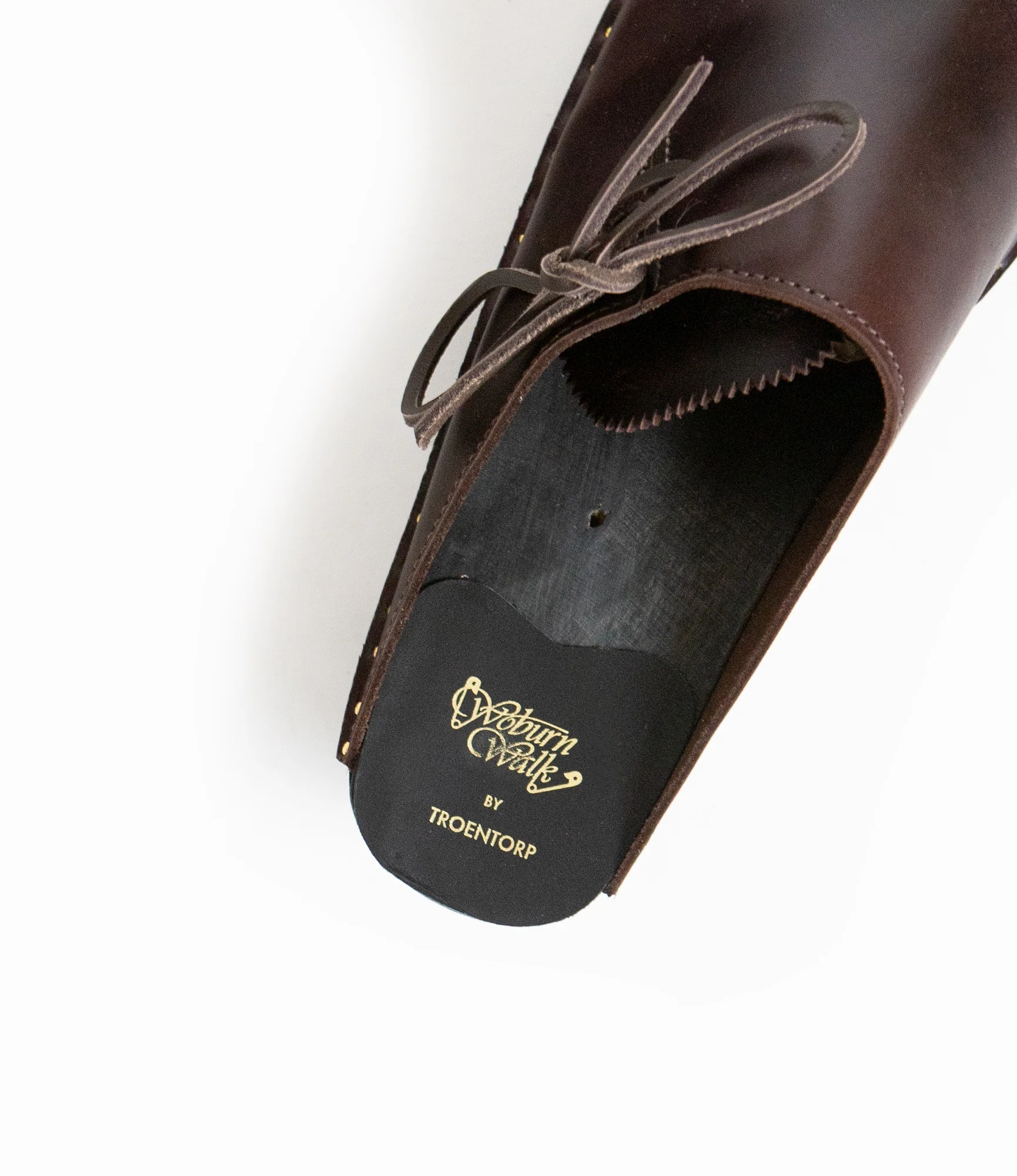 'Alps' Side Lace Clog – Brown Leather - Image 6