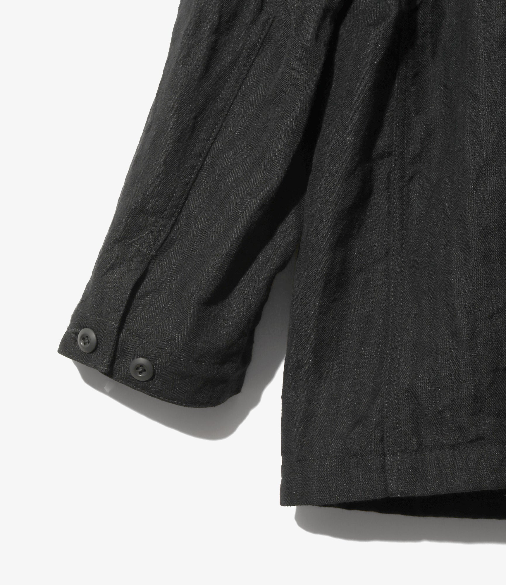 Arrow Jacket – Black Herringbone Wool/Linen - Image 4