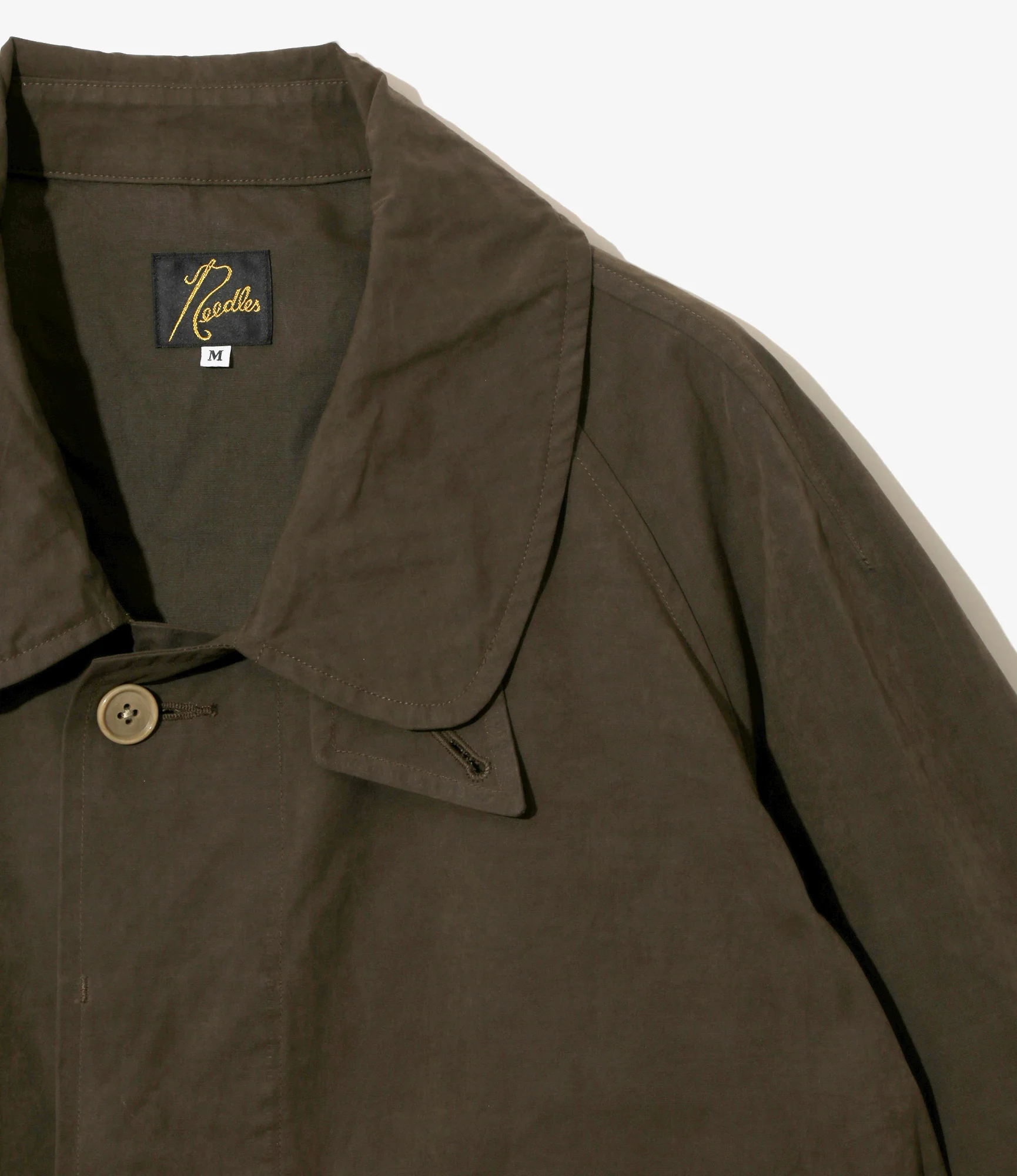 Bal Collar Coat – Brown Waxed Cloth - Image 2