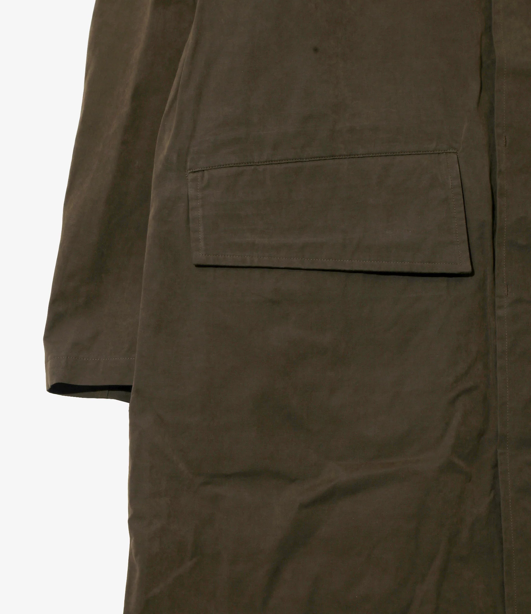 Bal Collar Coat – Brown Waxed Cloth - Image 3