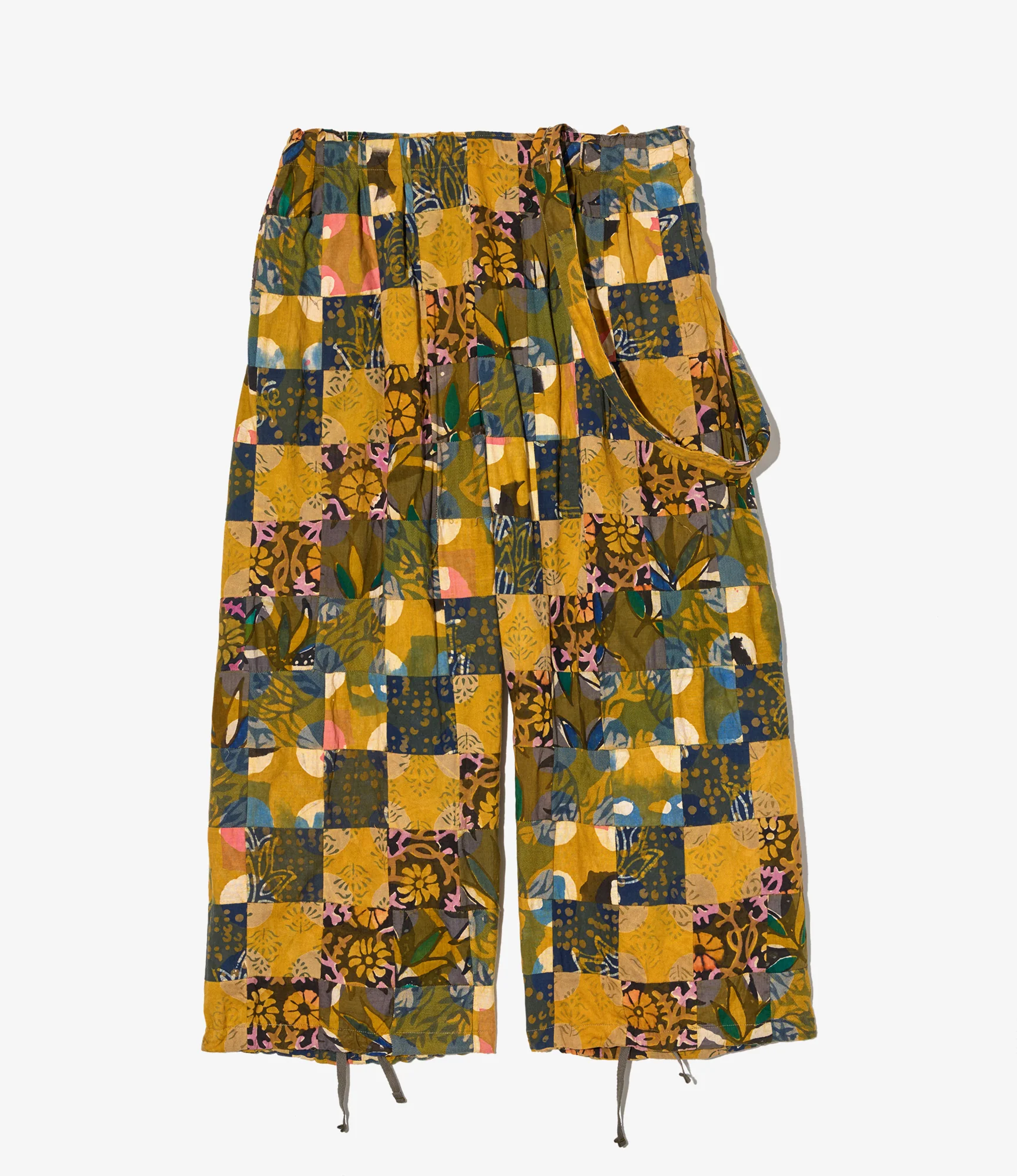 Balloon Pant – Olive Mixed Pattern Patchwork - Image 3