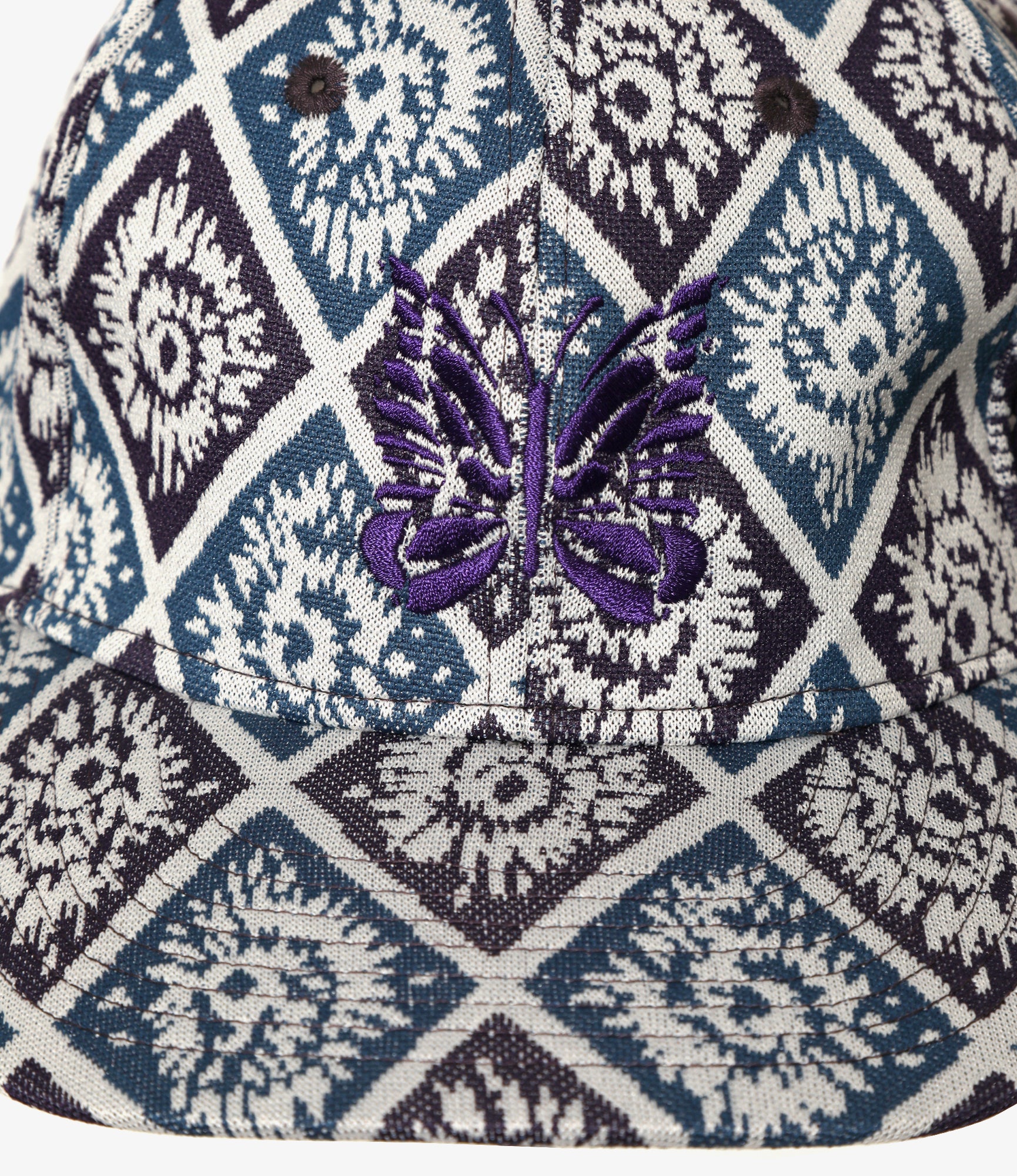 Baseball Cap – Blue/Purple Jacquard - Image 4
