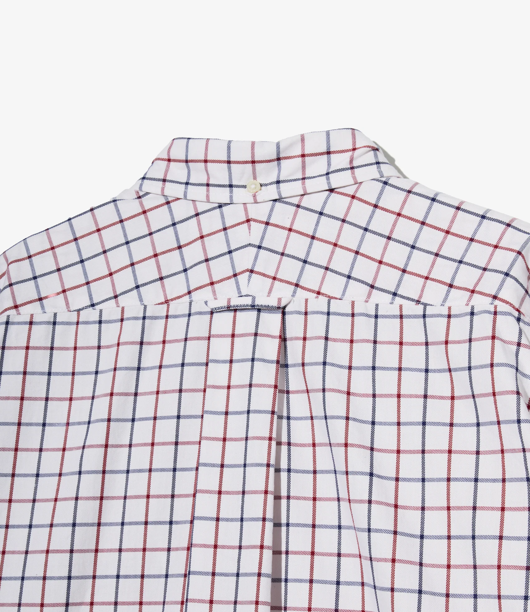 Button Down Shirt – White/Red/Blue Big Tattersall - Image 2