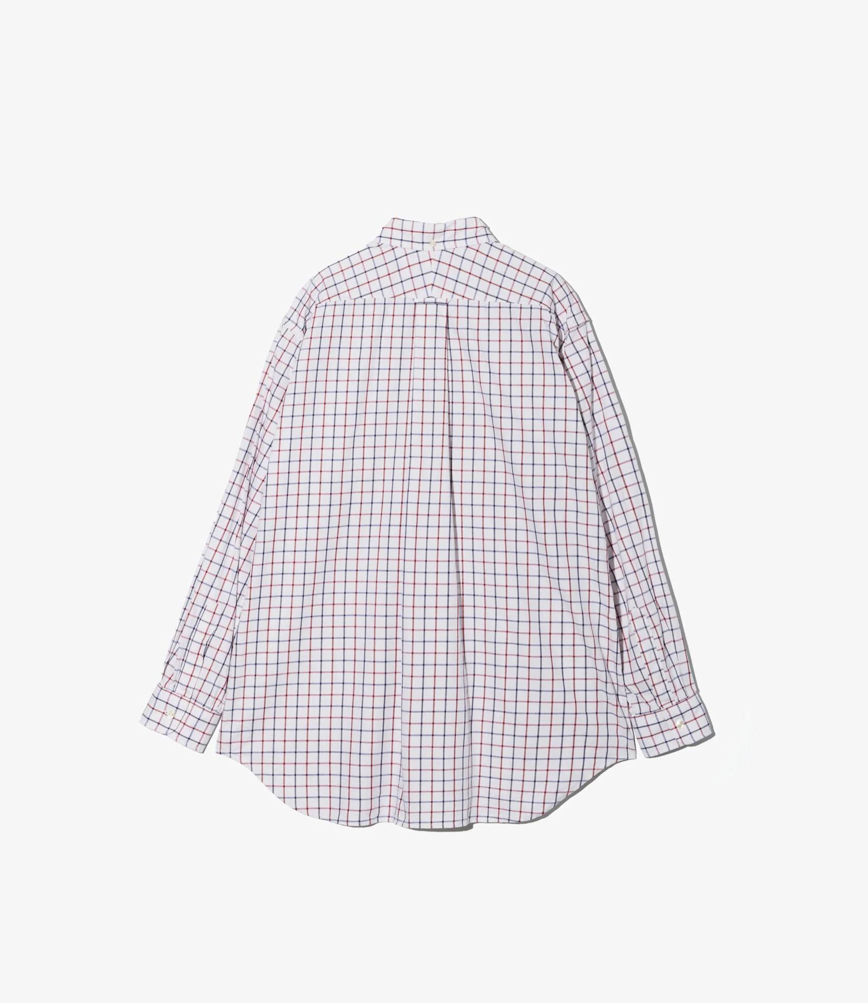 Button Down Shirt – White/Red/Blue Big Tattersall - Image 3