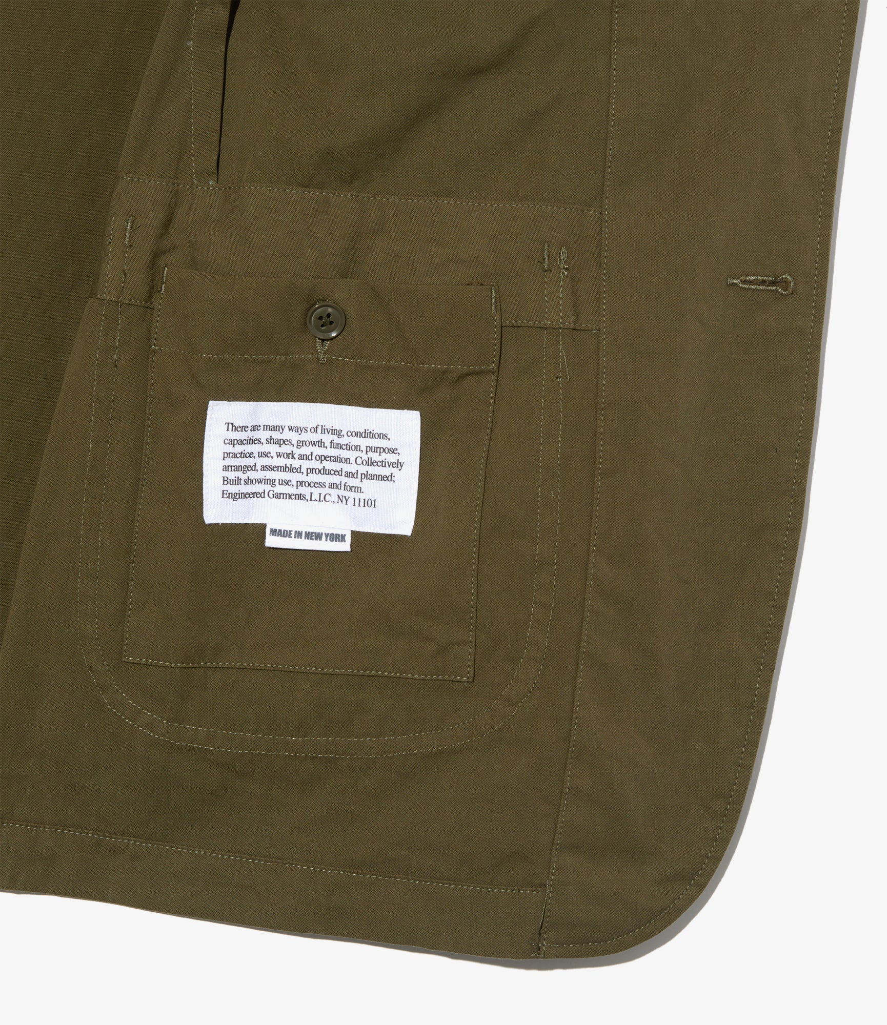 Bedford Jacket – Olive Sanded Cloth - Image 5