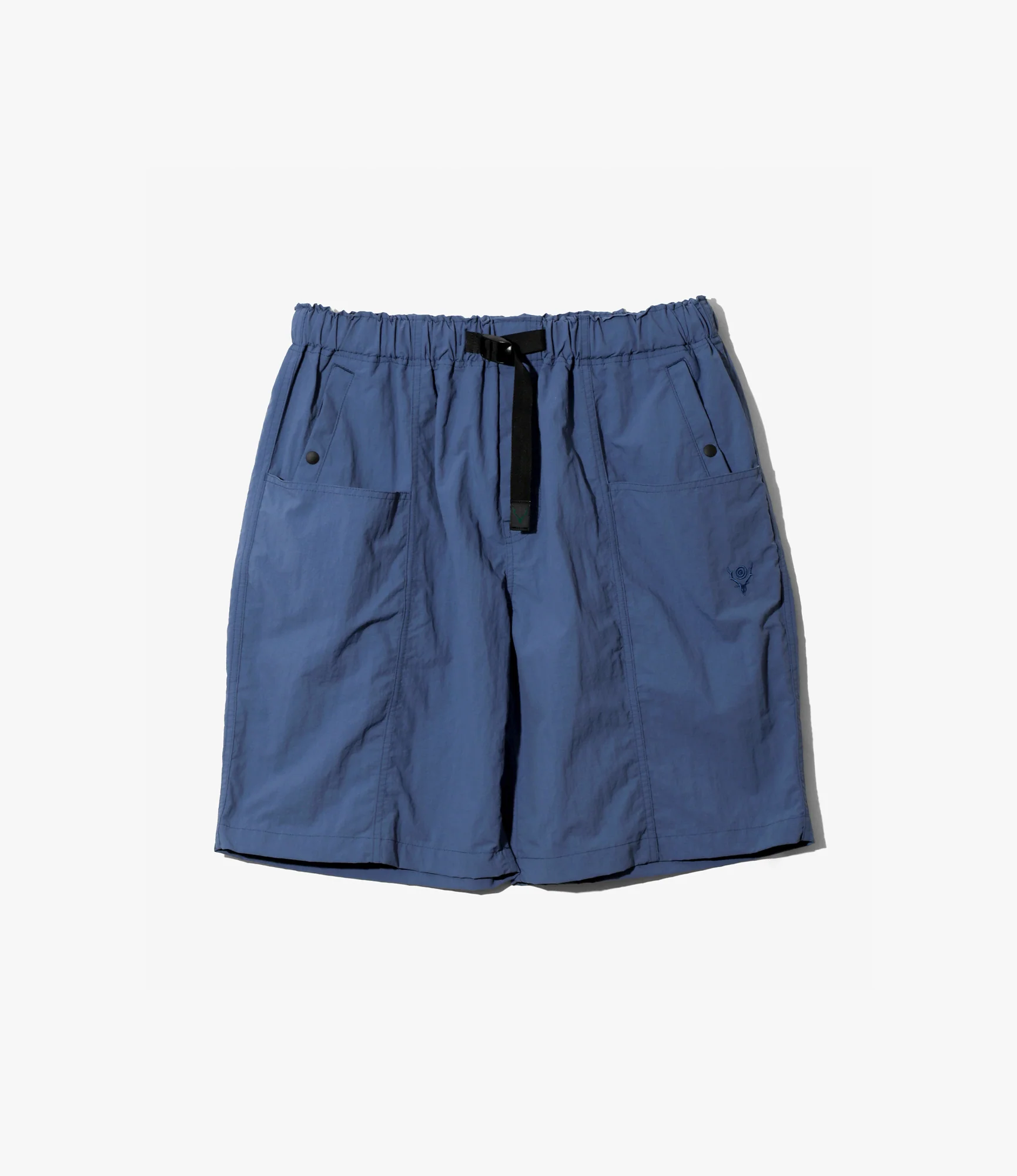 Belted Centre Seam Short – Blue Ripstop Nylon