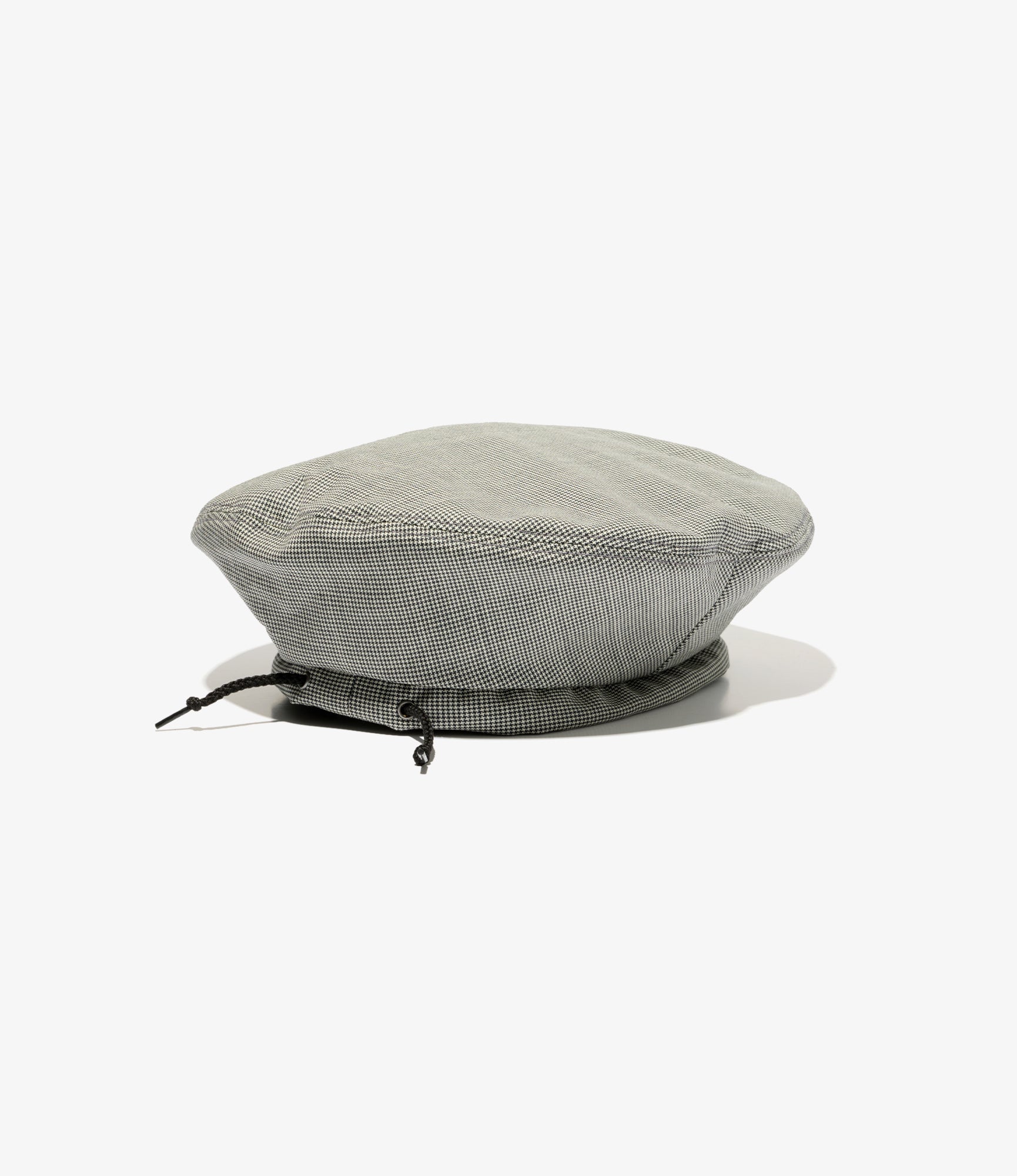 Beret – Grey Micro Houndstooth Tropical Wool - Image 2