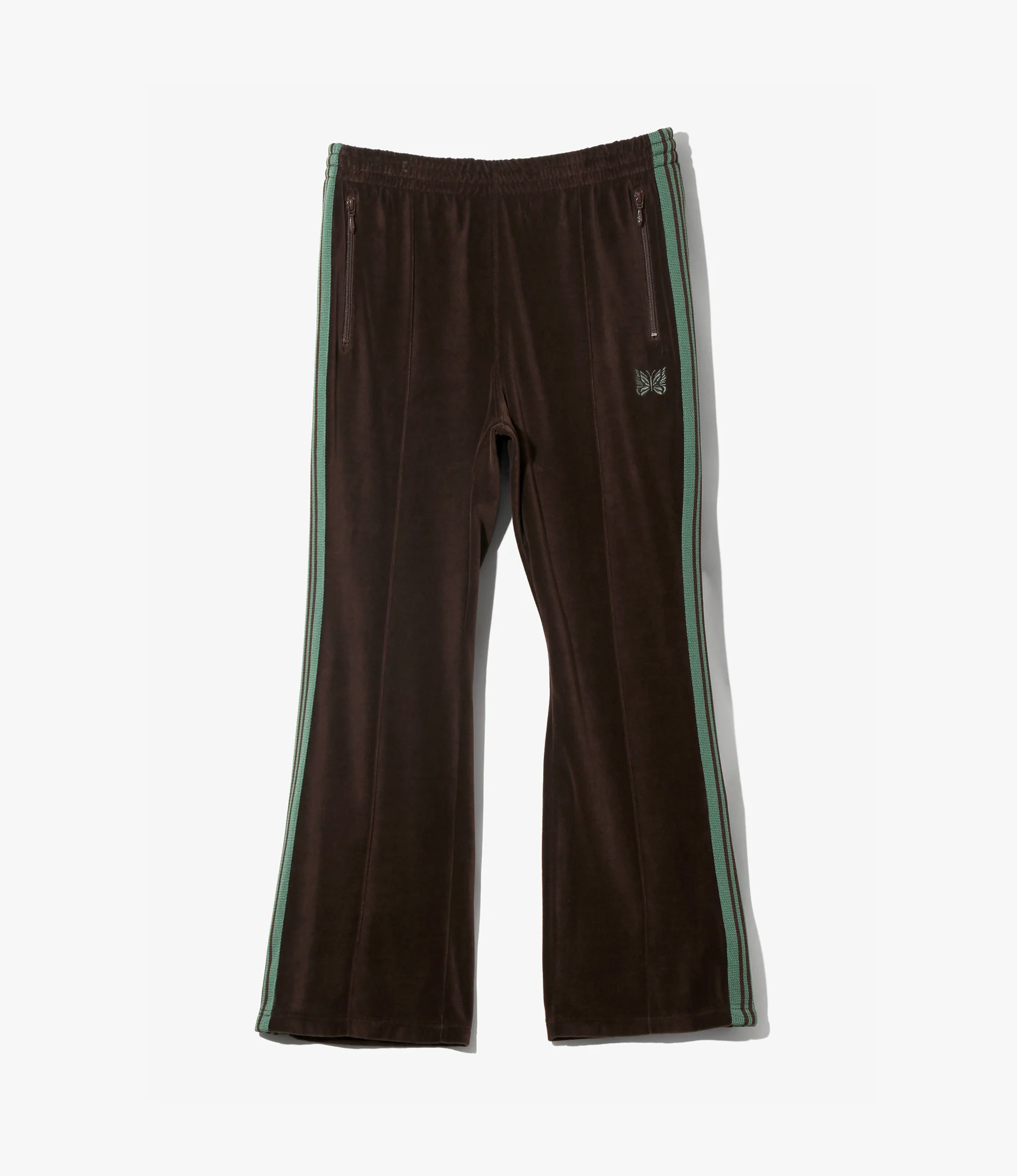 Boot-Cut Track Pant – Brown Velour