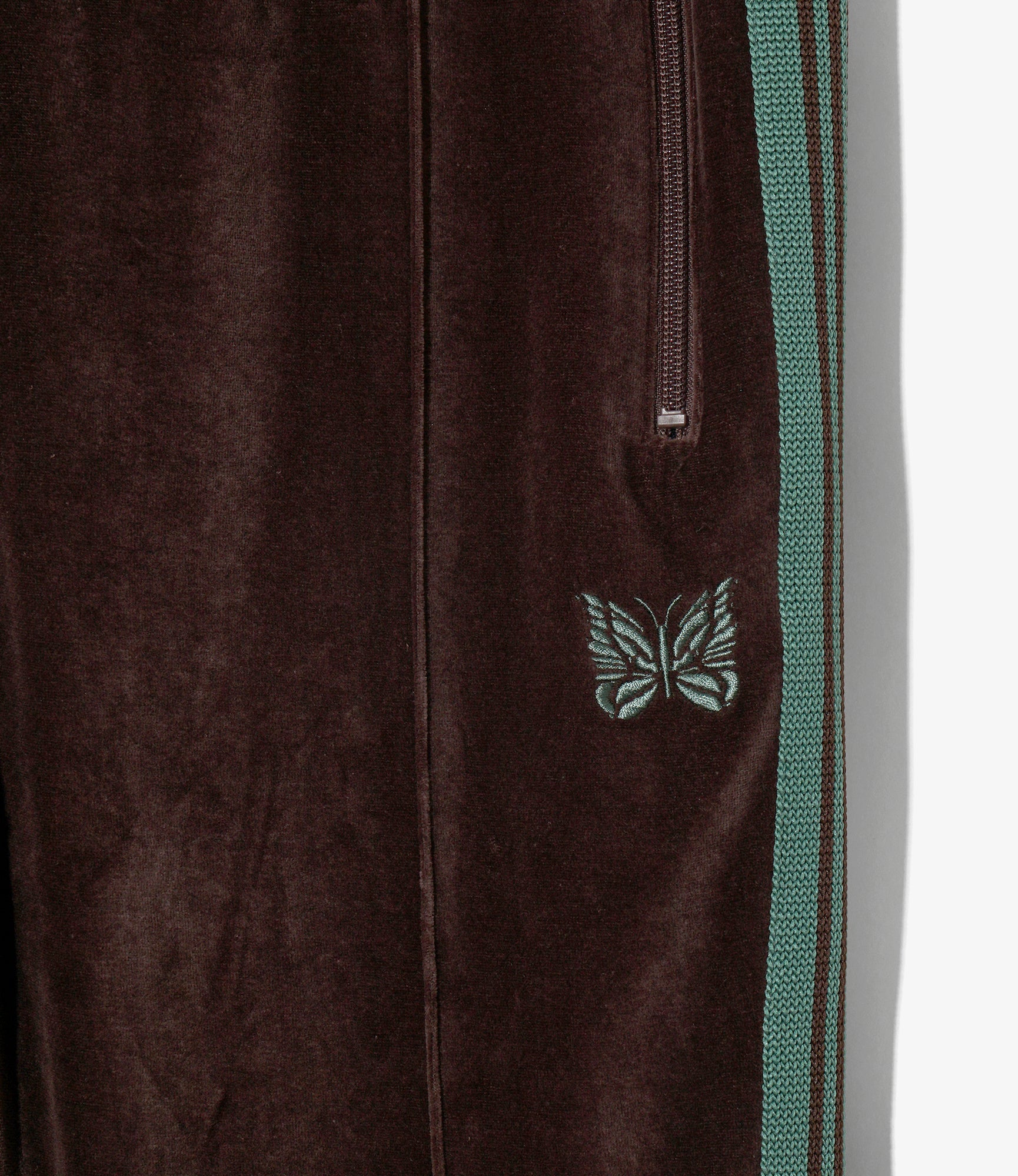 Boot-Cut Track Pant – Brown Velour - Image 2