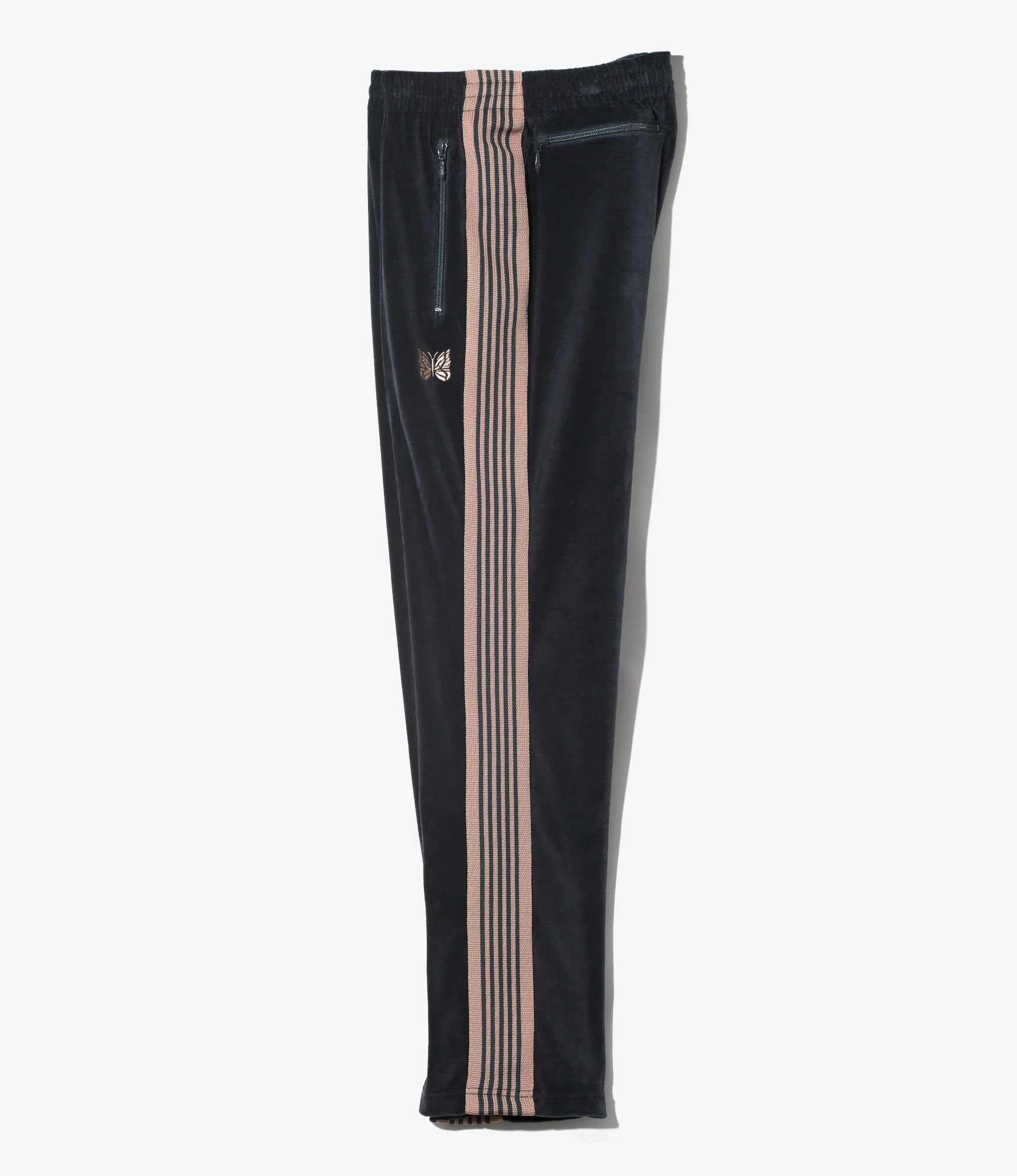 Boot-Cut Track Pant – Steel Blue Velour - Image 4