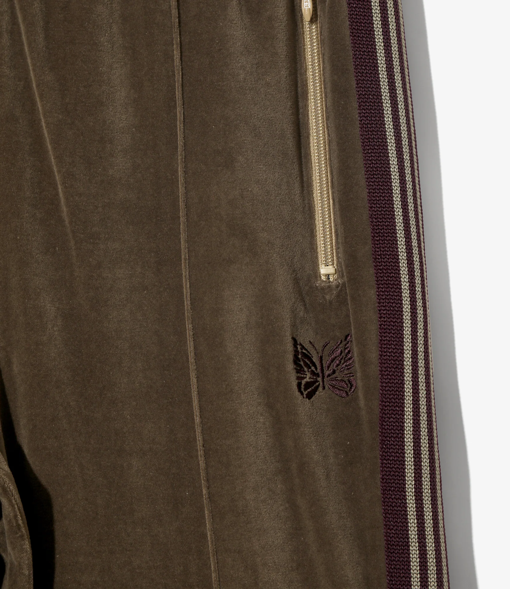 Boot-Cut Track Pant – Taupe Velour - Image 2