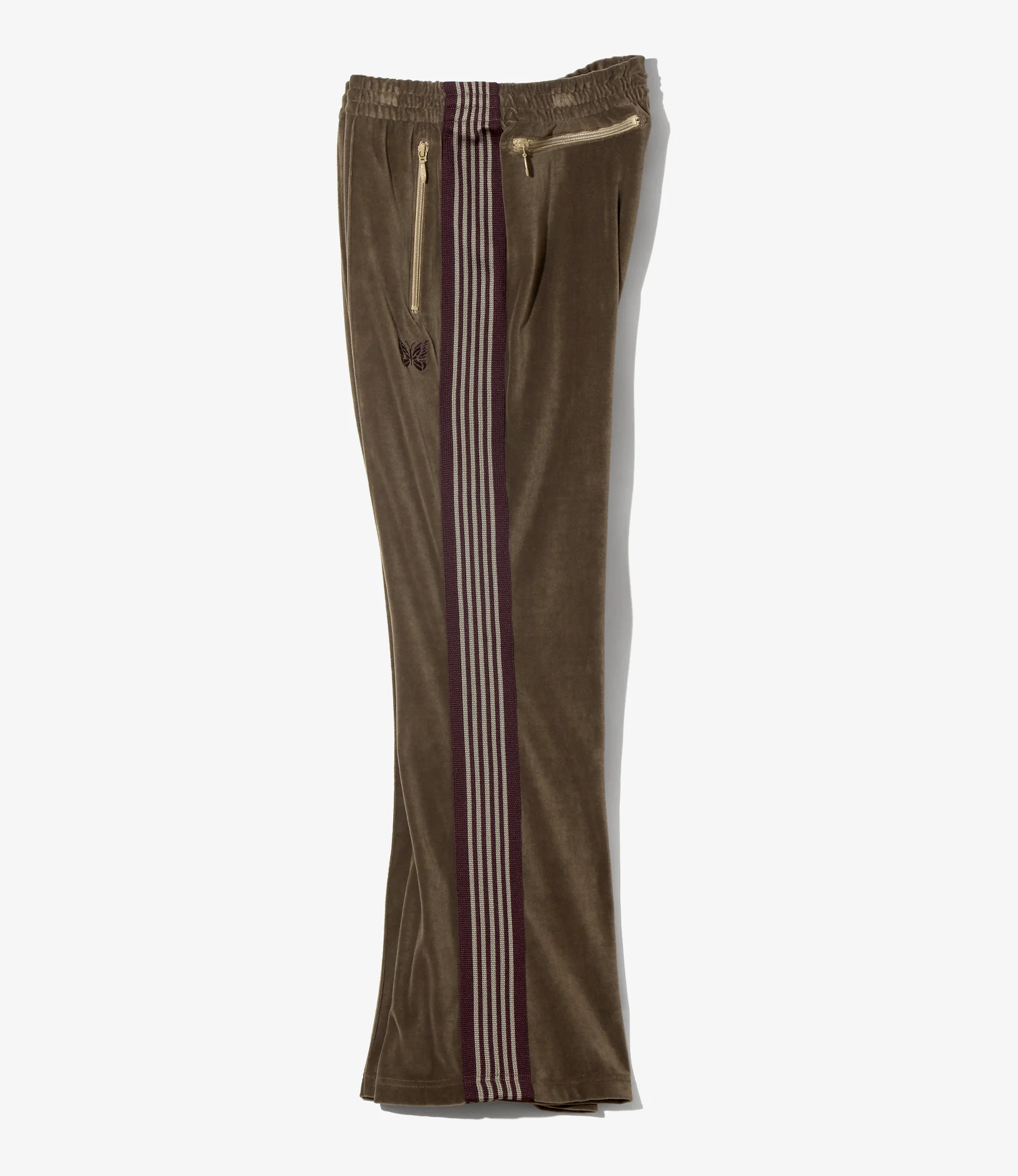 Boot-Cut Track Pant – Taupe Velour - Image 3