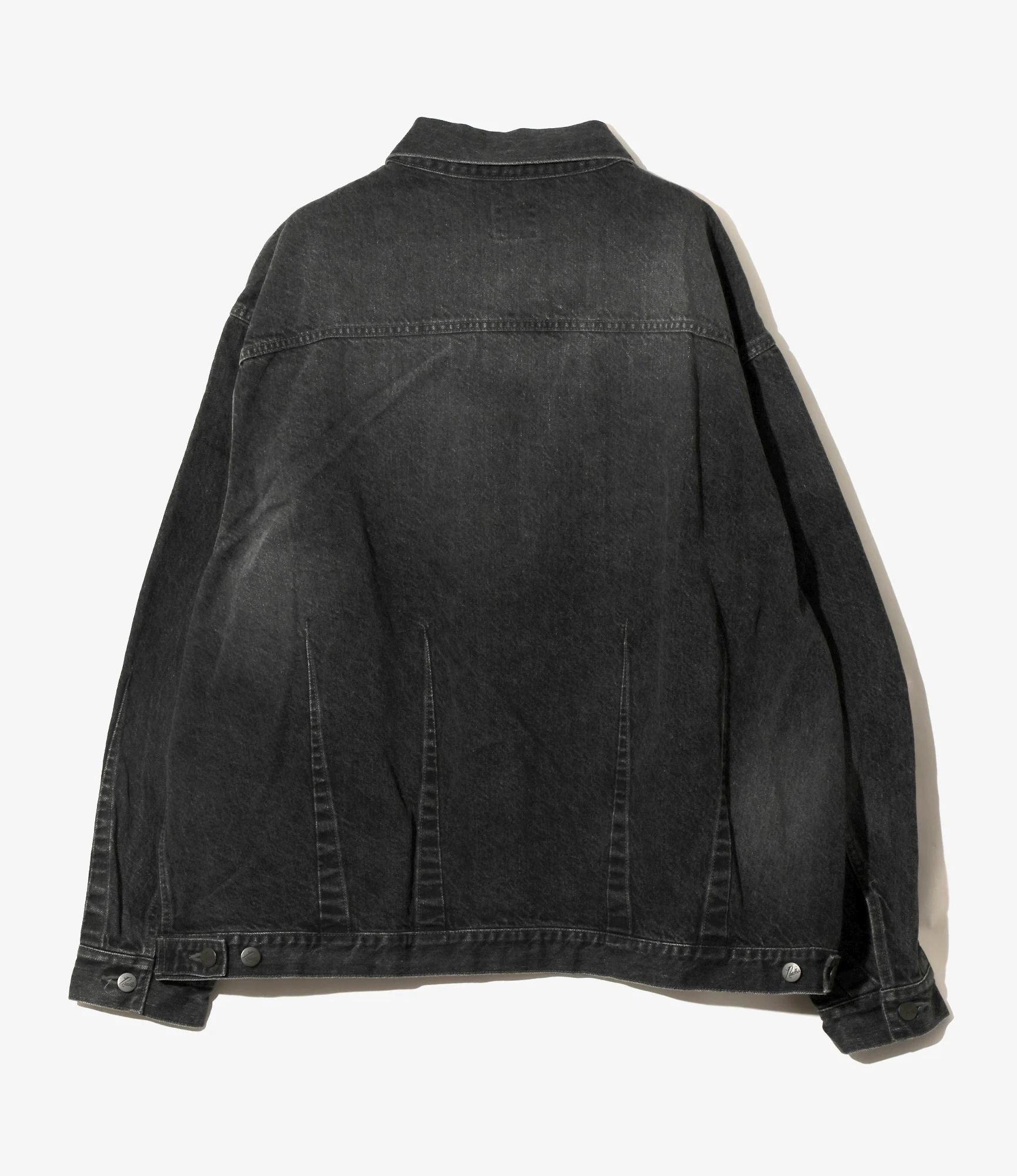 Darts Bottom Jean Jacket – Black 12oz Denim - Image 4