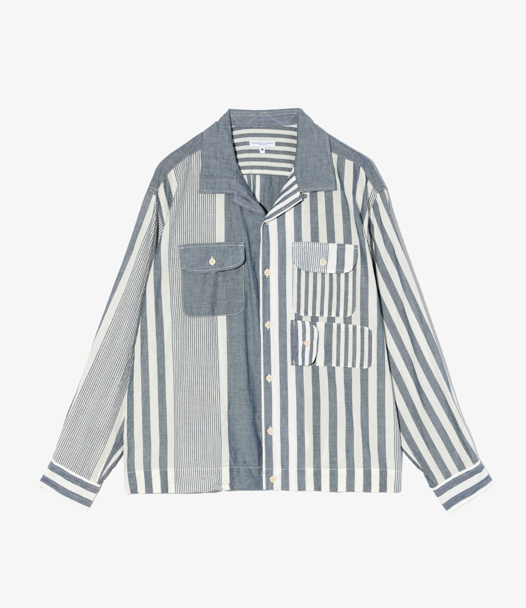 Bowling Shirt – Blue/White Striped Chambray