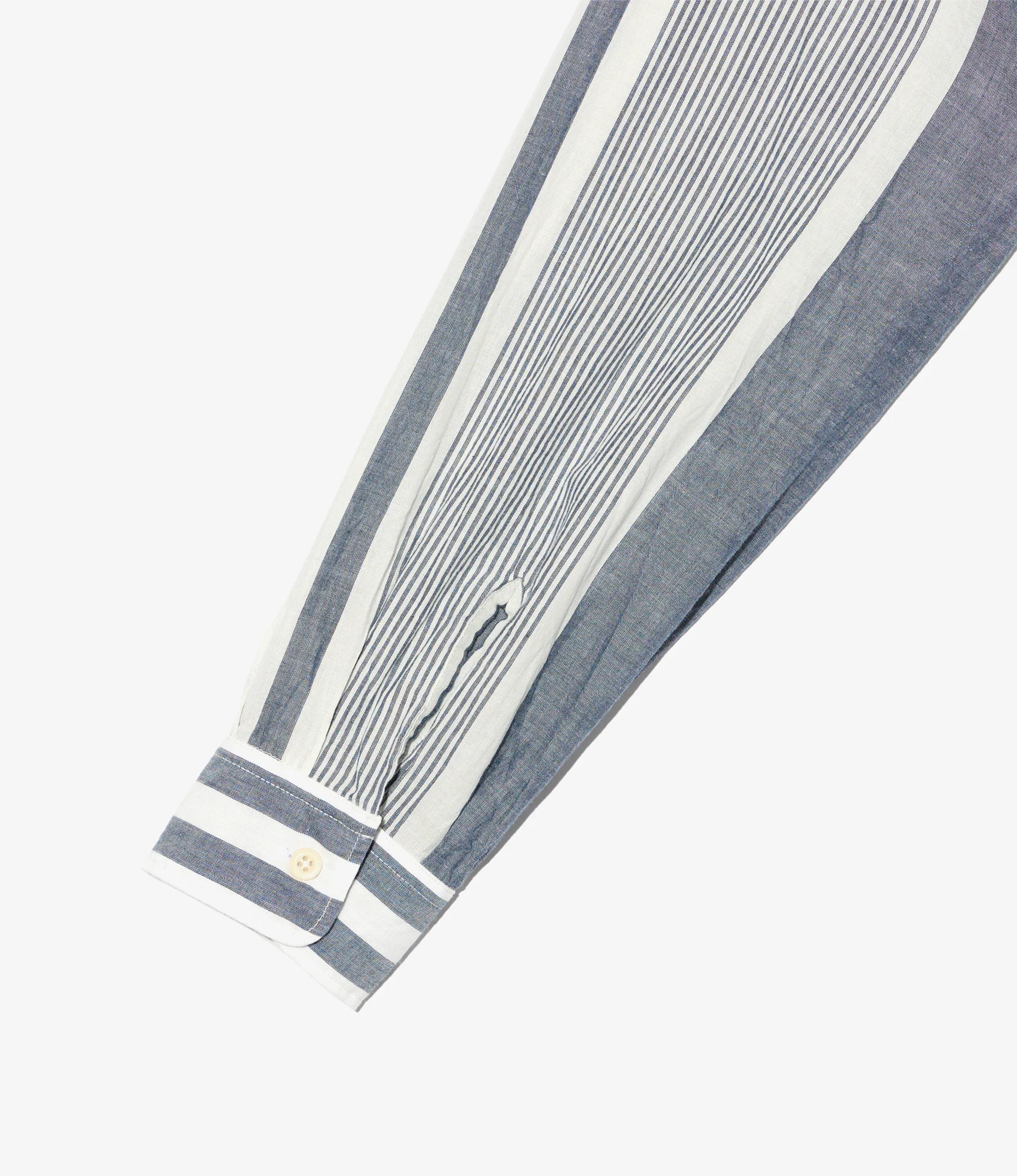 Bowling Shirt – Blue/White Striped Chambray - Image 4