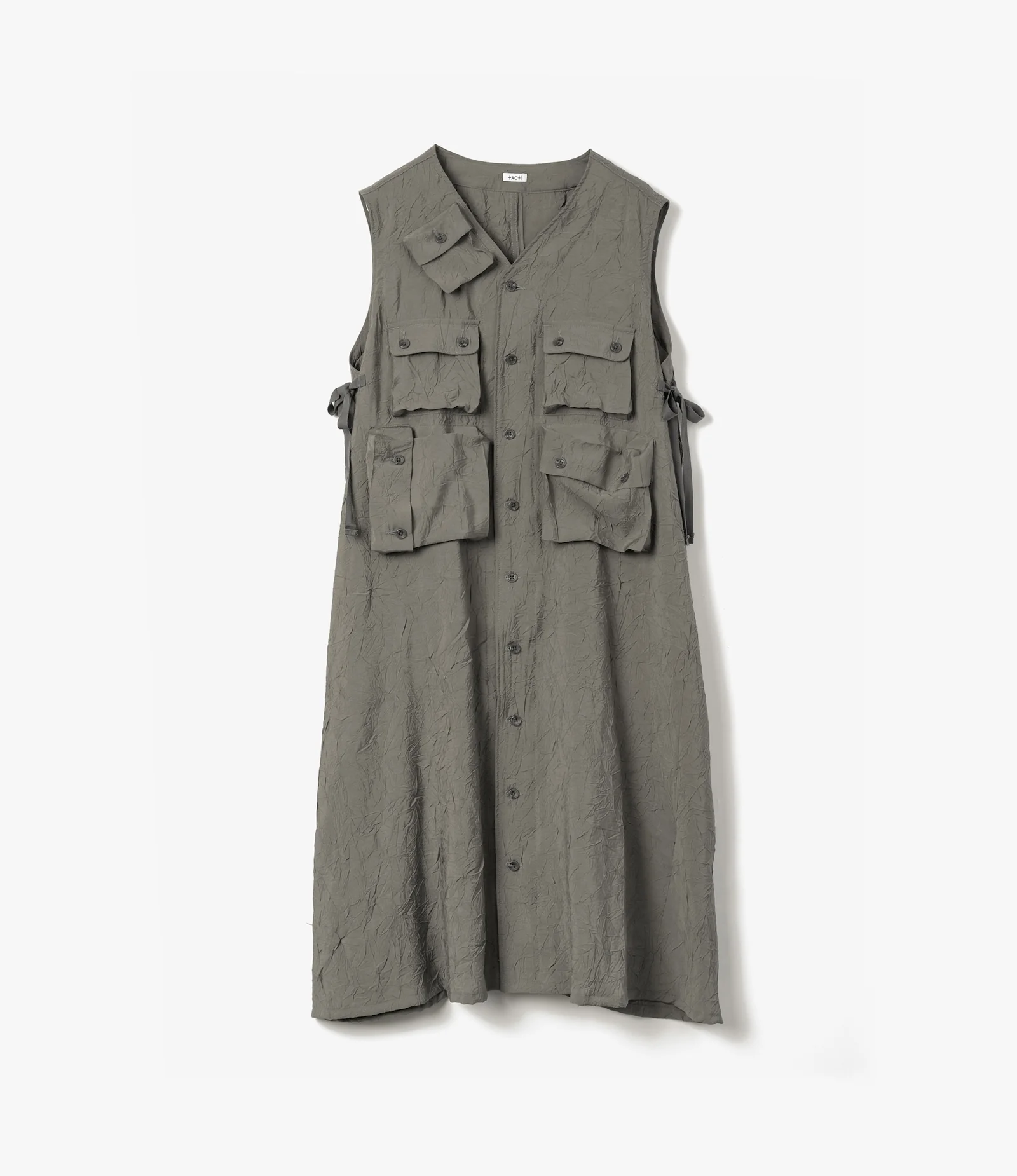 C-1 Dress – Grey Crushed Modal