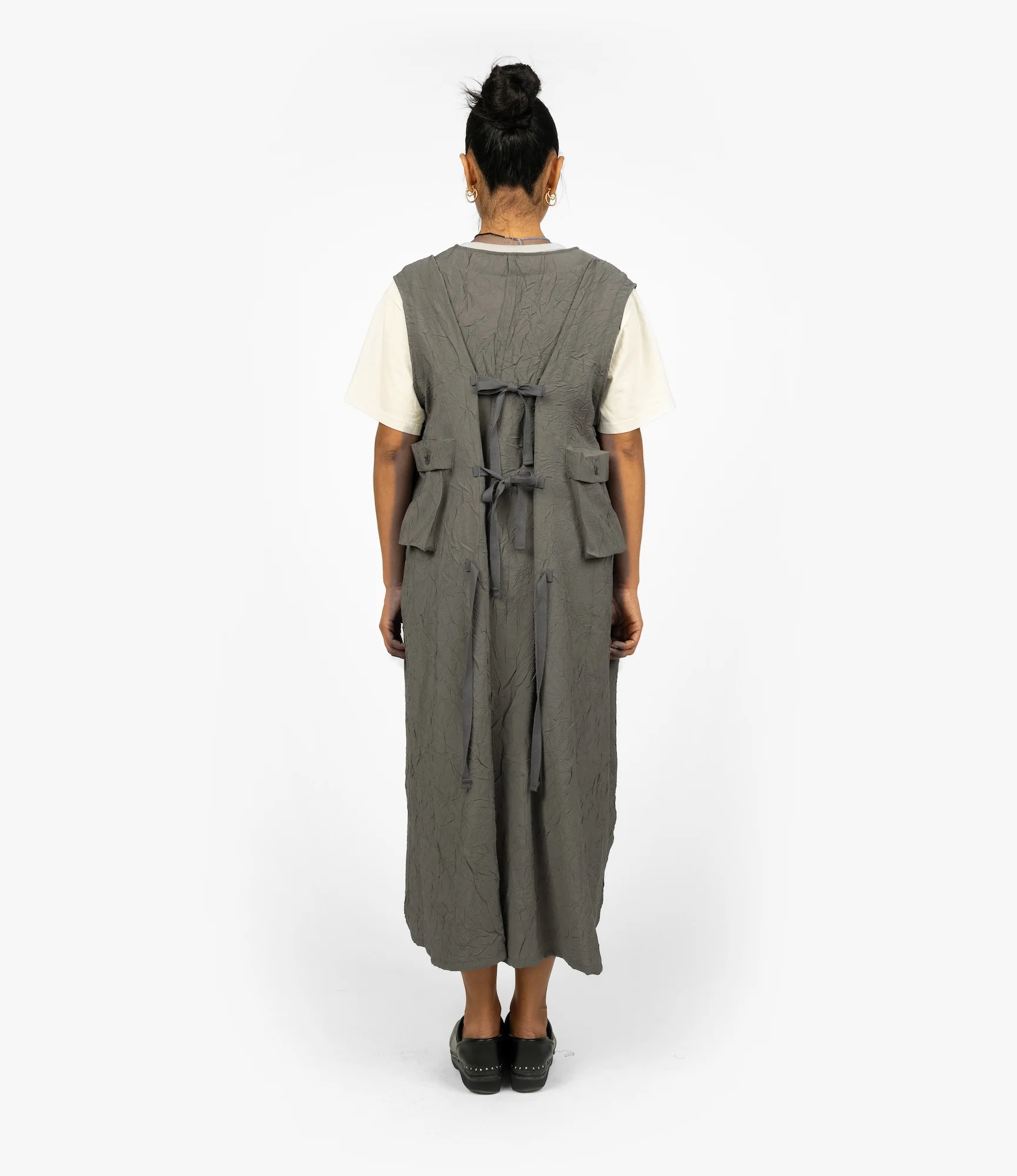 C-1 Dress – Grey Crushed Modal - Image 6