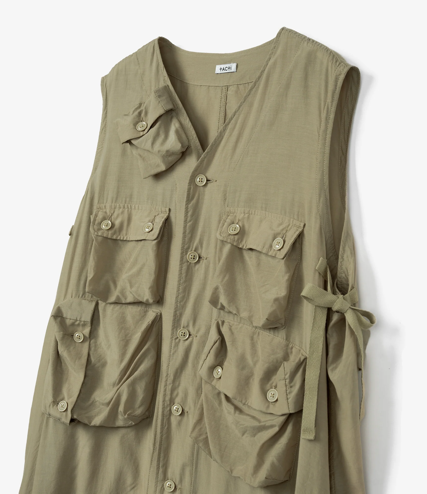 C-1 Dress – Khaki Sheer Cupro - Image 3