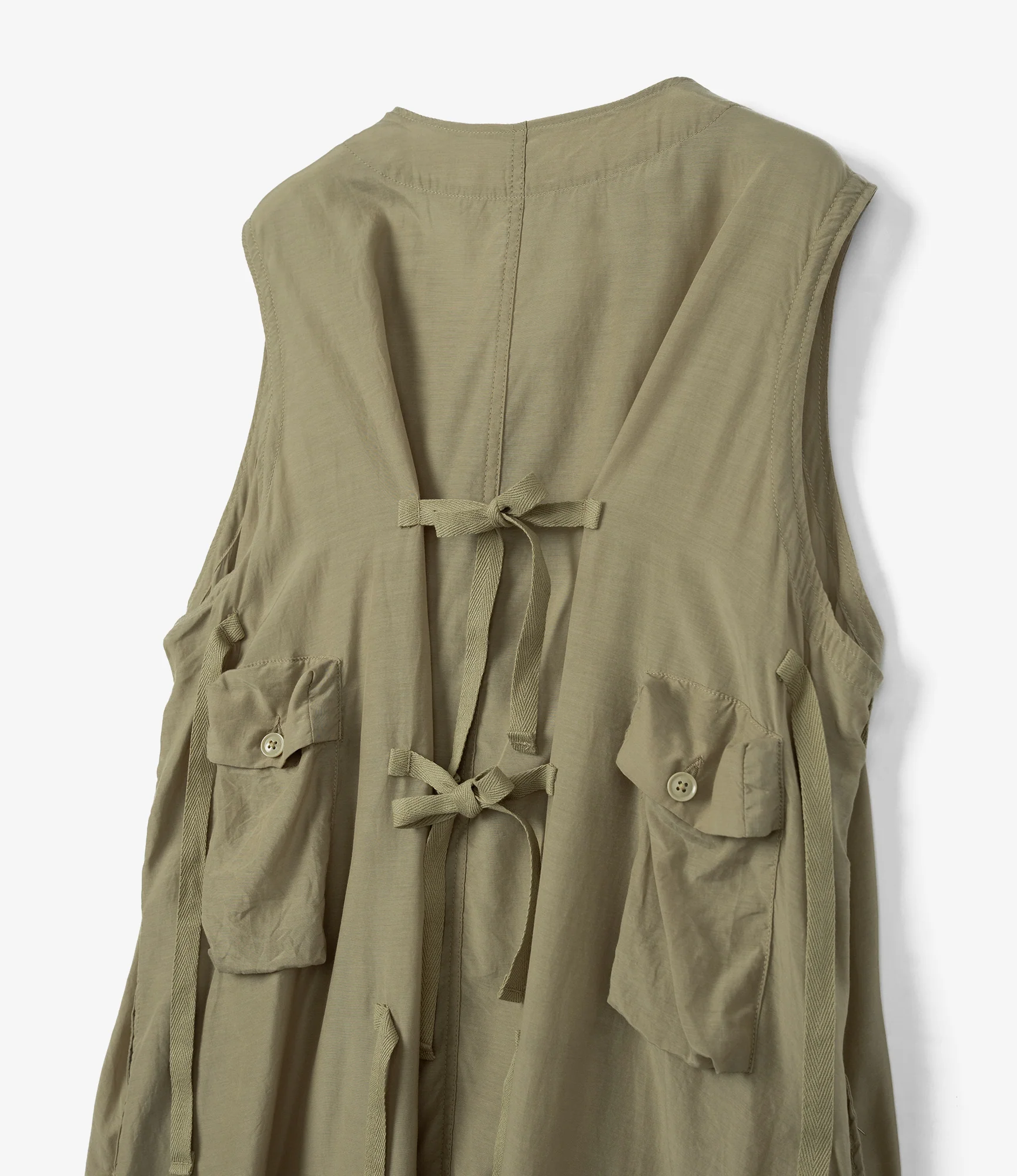 C-1 Dress – Khaki Sheer Cupro - Image 4