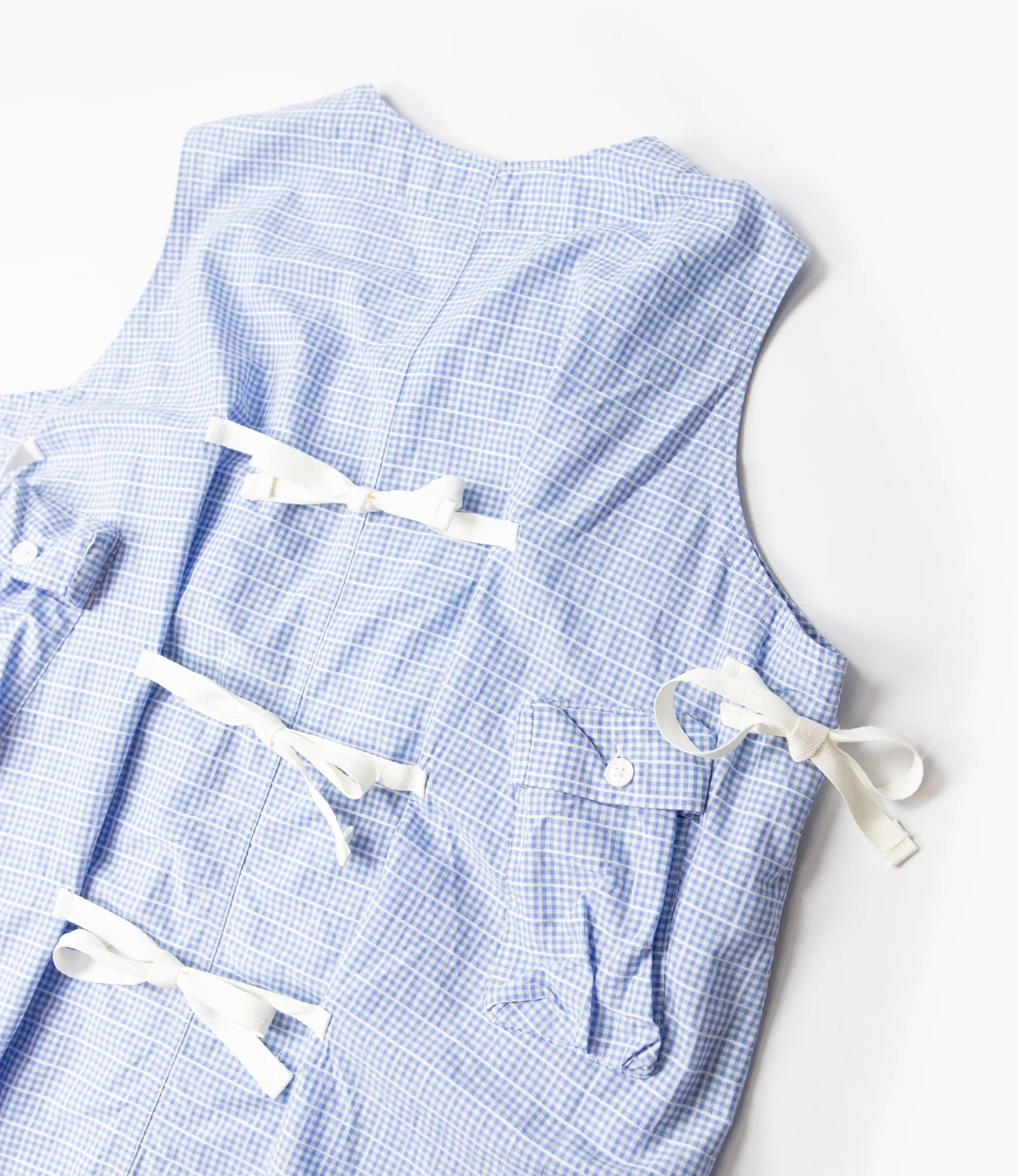 C-1 Dress – Light Blue Windowpane Gingham - Image 4