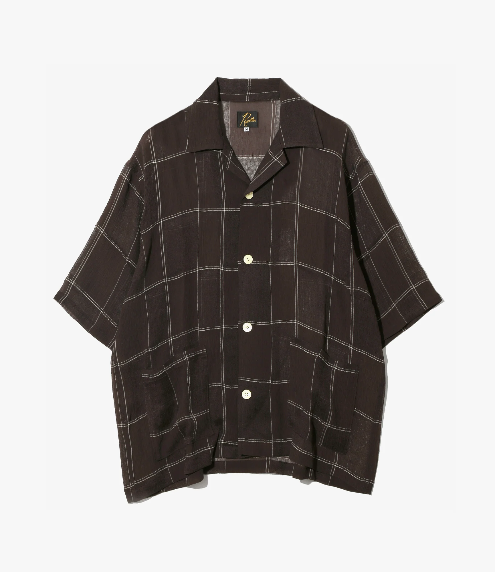 Cabana Short Sleeve Shirt – Brown Plaid Cupra Crepe