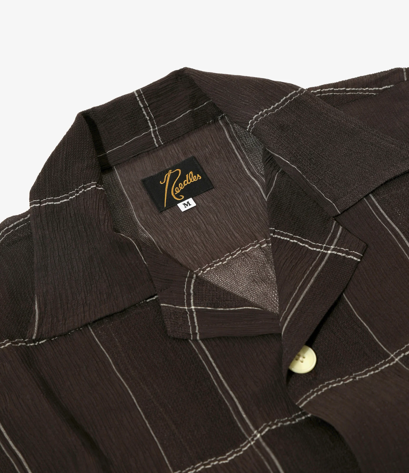 Cabana Short Sleeve Shirt – Brown Plaid Cupra Crepe - Image 2
