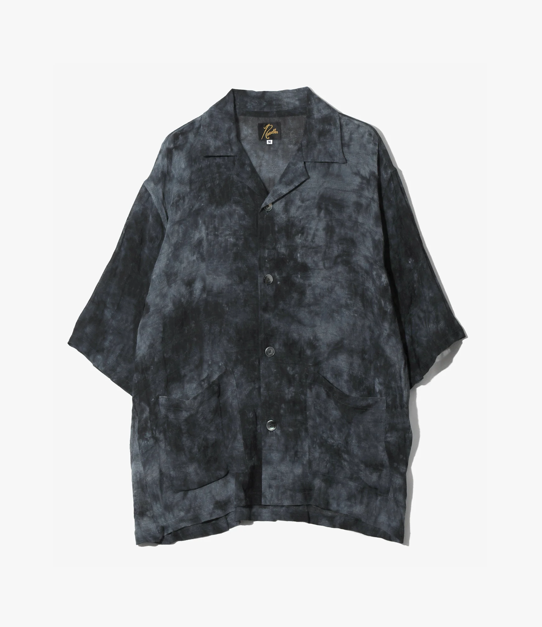 Cabana Short Sleeve Shirt – Charcoal Uneven Dyed Mesh