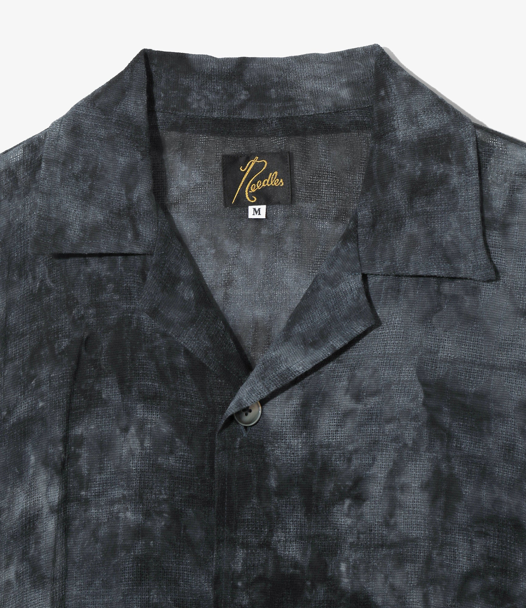 Cabana Short Sleeve Shirt – Charcoal Uneven Dyed Mesh - Image 2