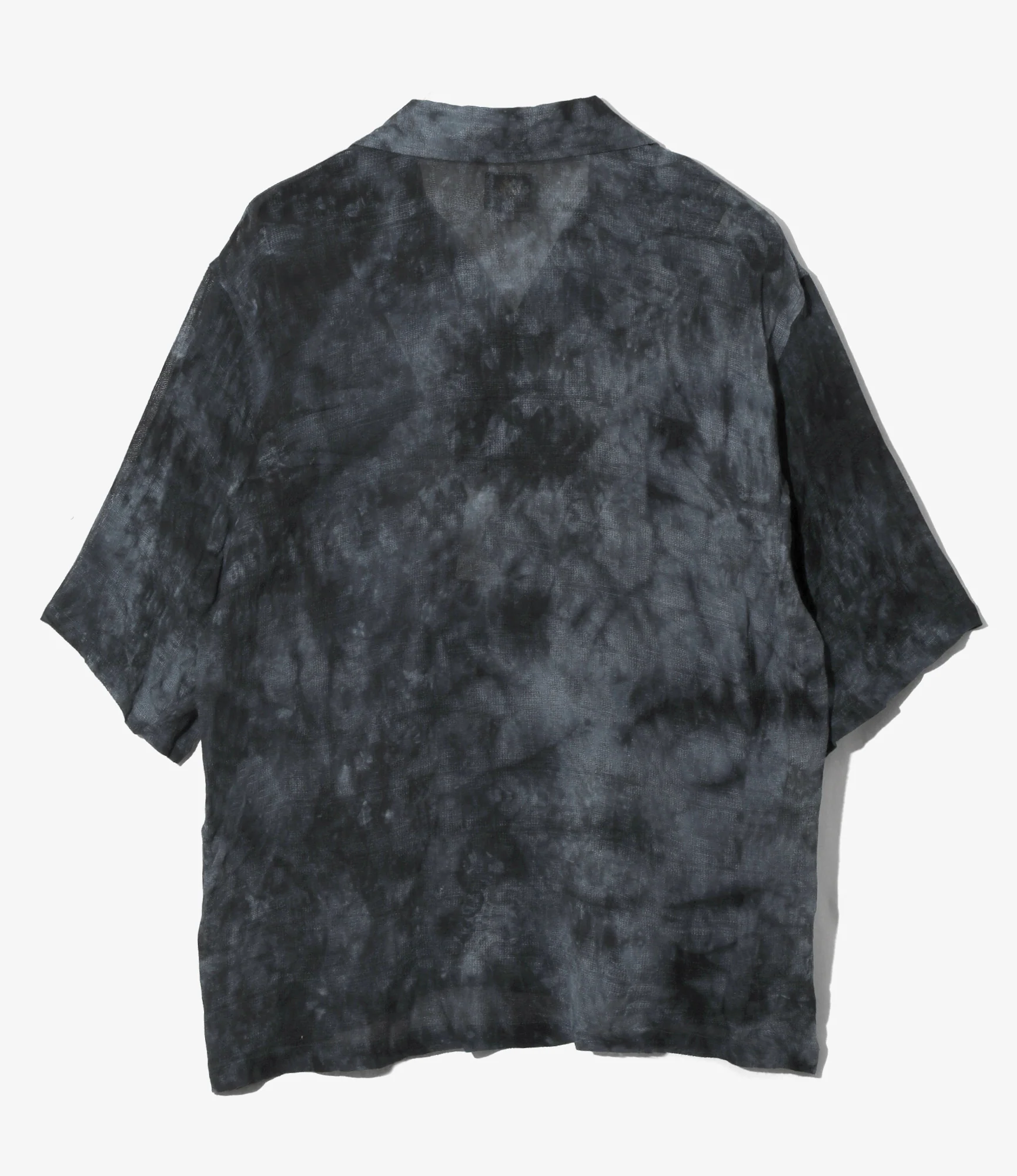 Cabana Short Sleeve Shirt – Charcoal Uneven Dyed Mesh - Image 4
