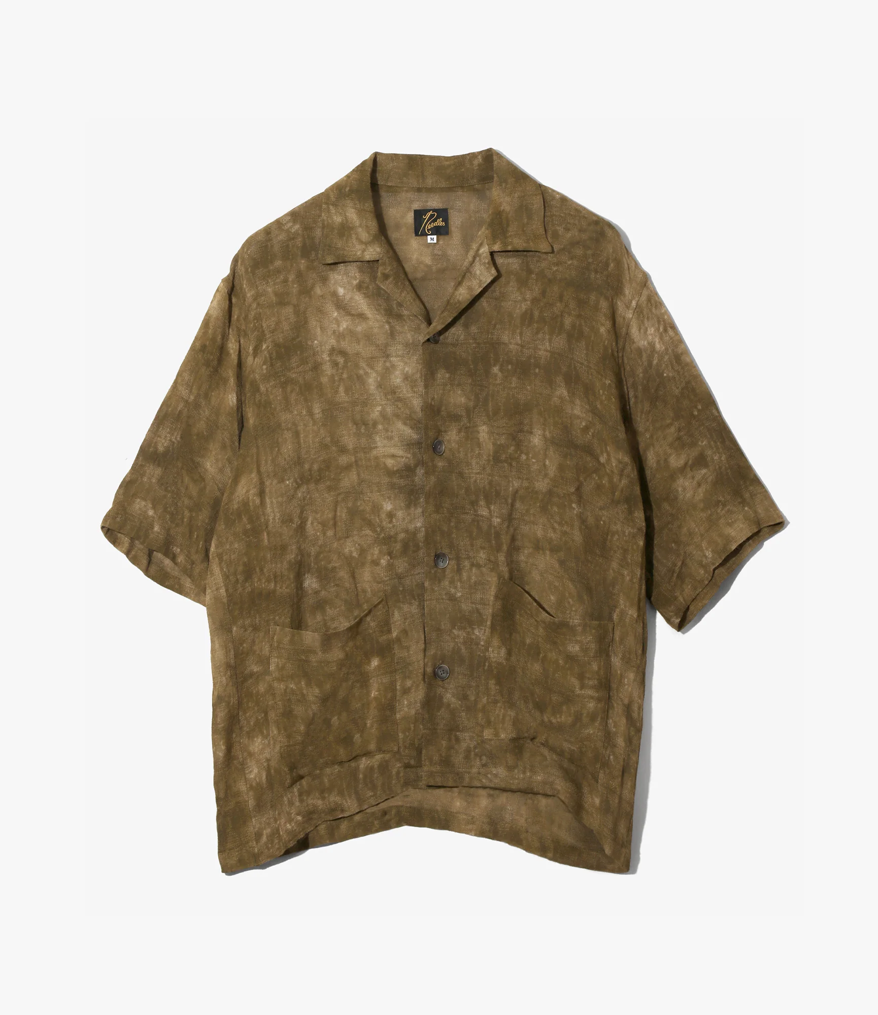 Cabana Short Sleeve Shirt – Olive Uneven Dyed Mesh