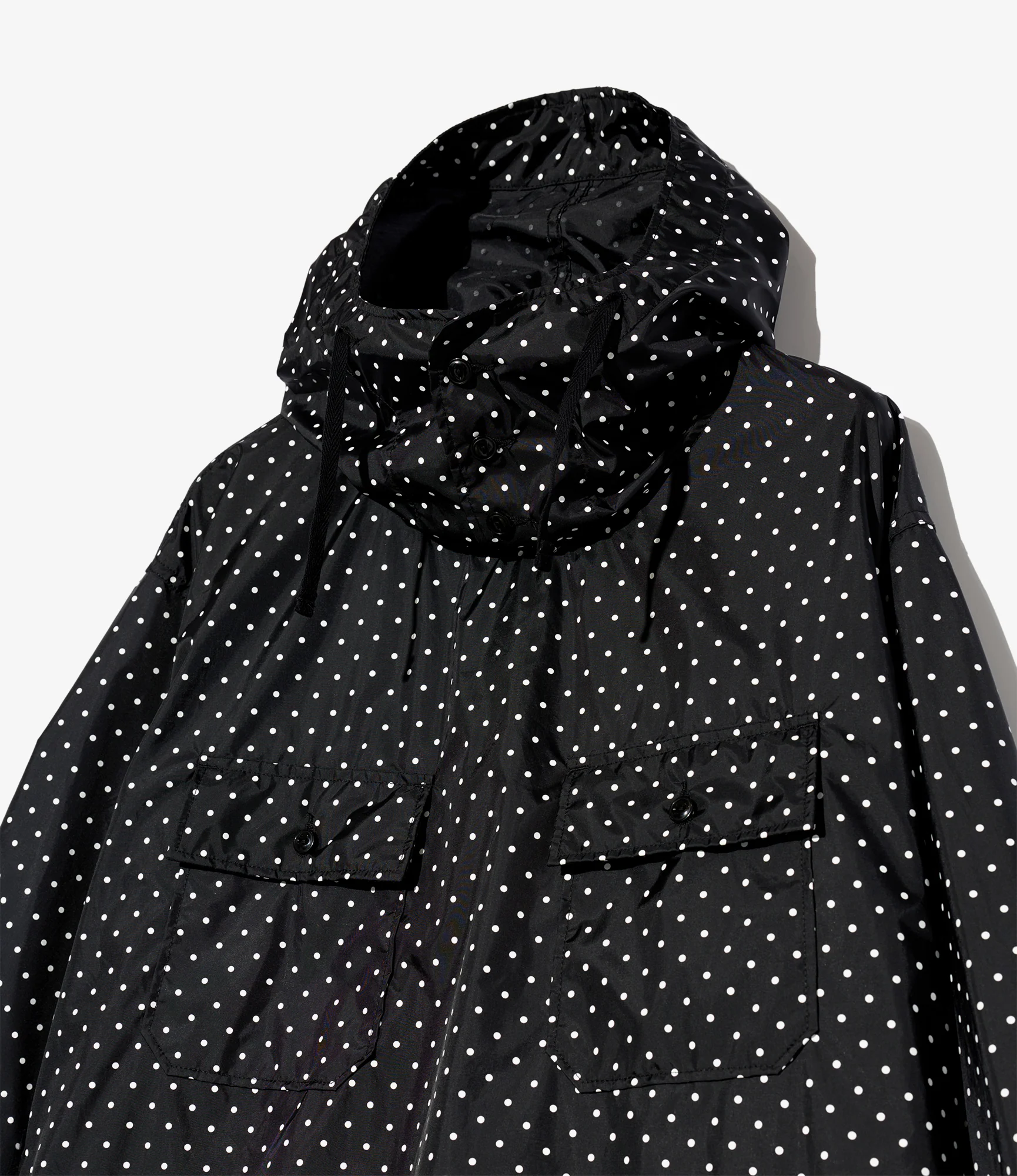 Cagoule Shirt – Black Polka Dot Taffeta - Image 4