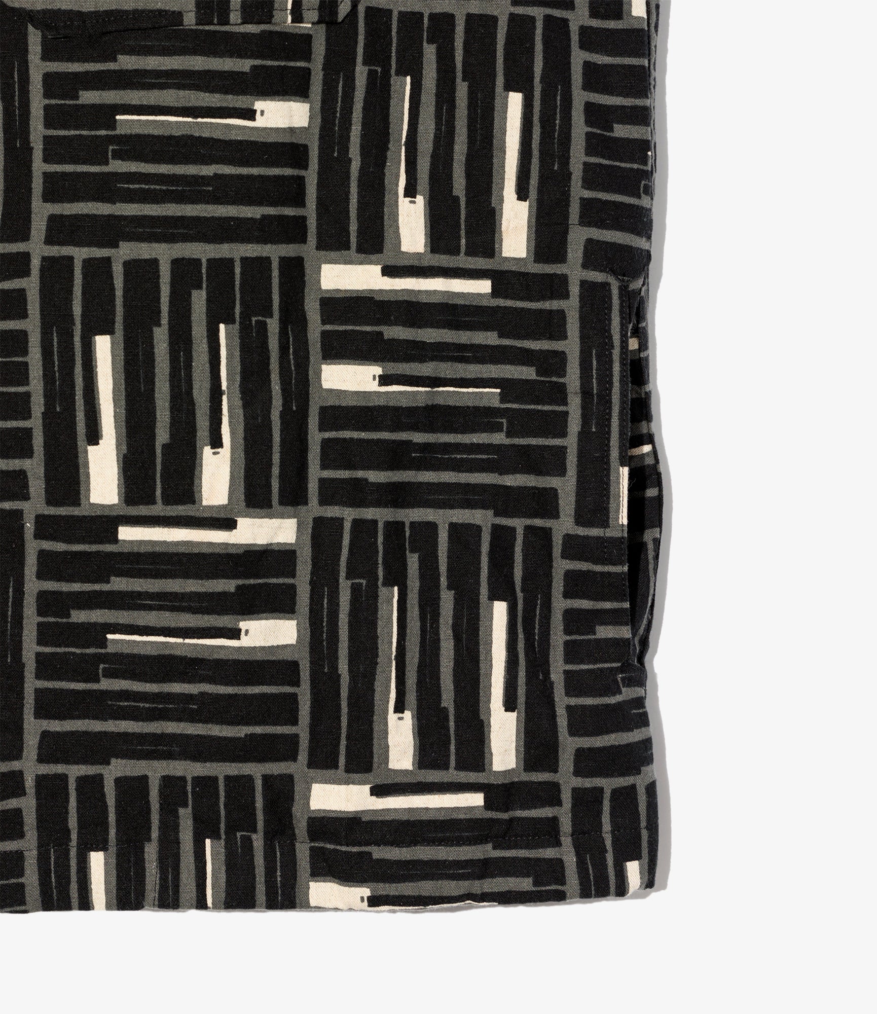 Cagoule Shirt – Black Tile Print Canvas - Image 4