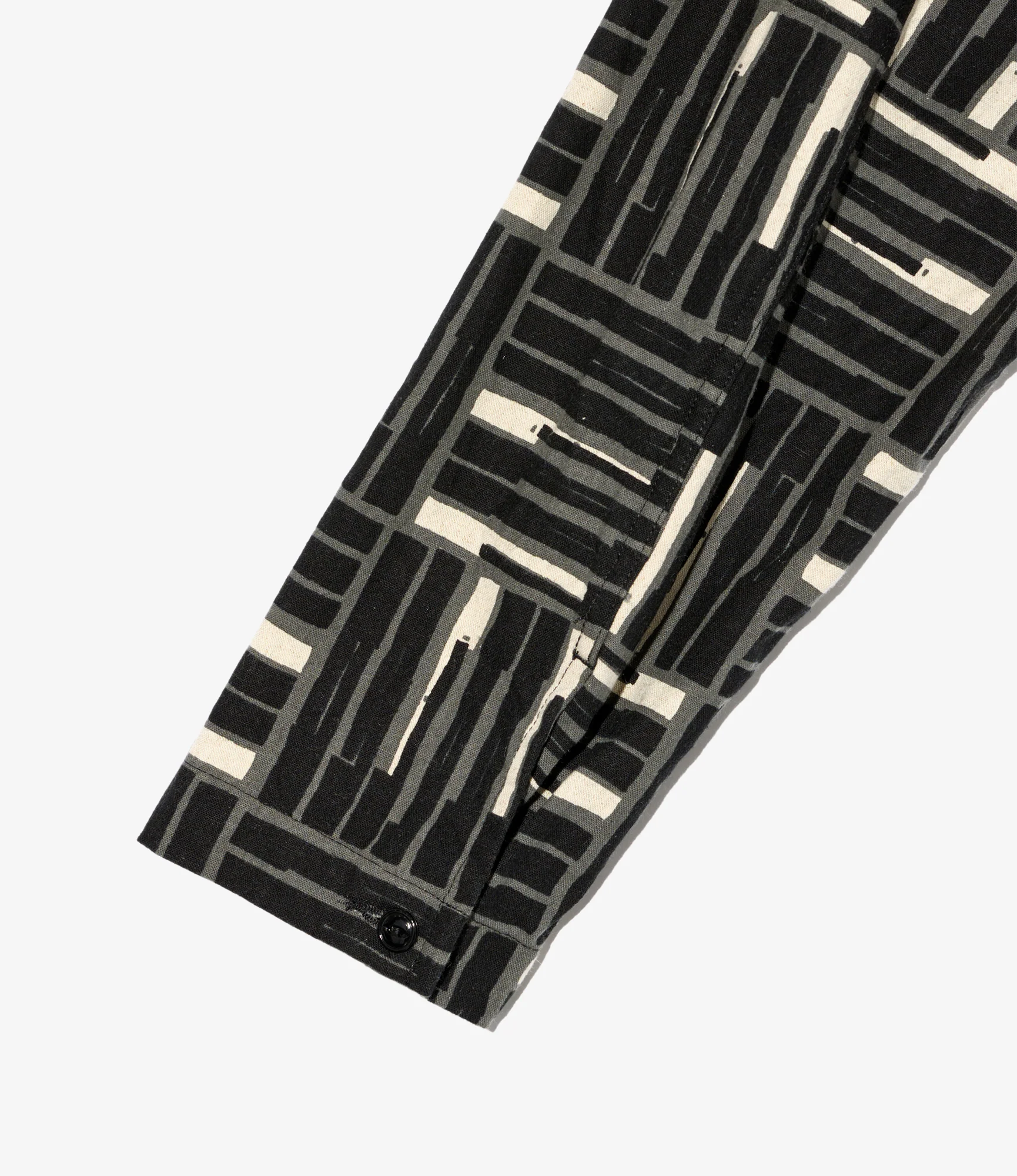 Cagoule Shirt – Black Tile Print Canvas - Image 5