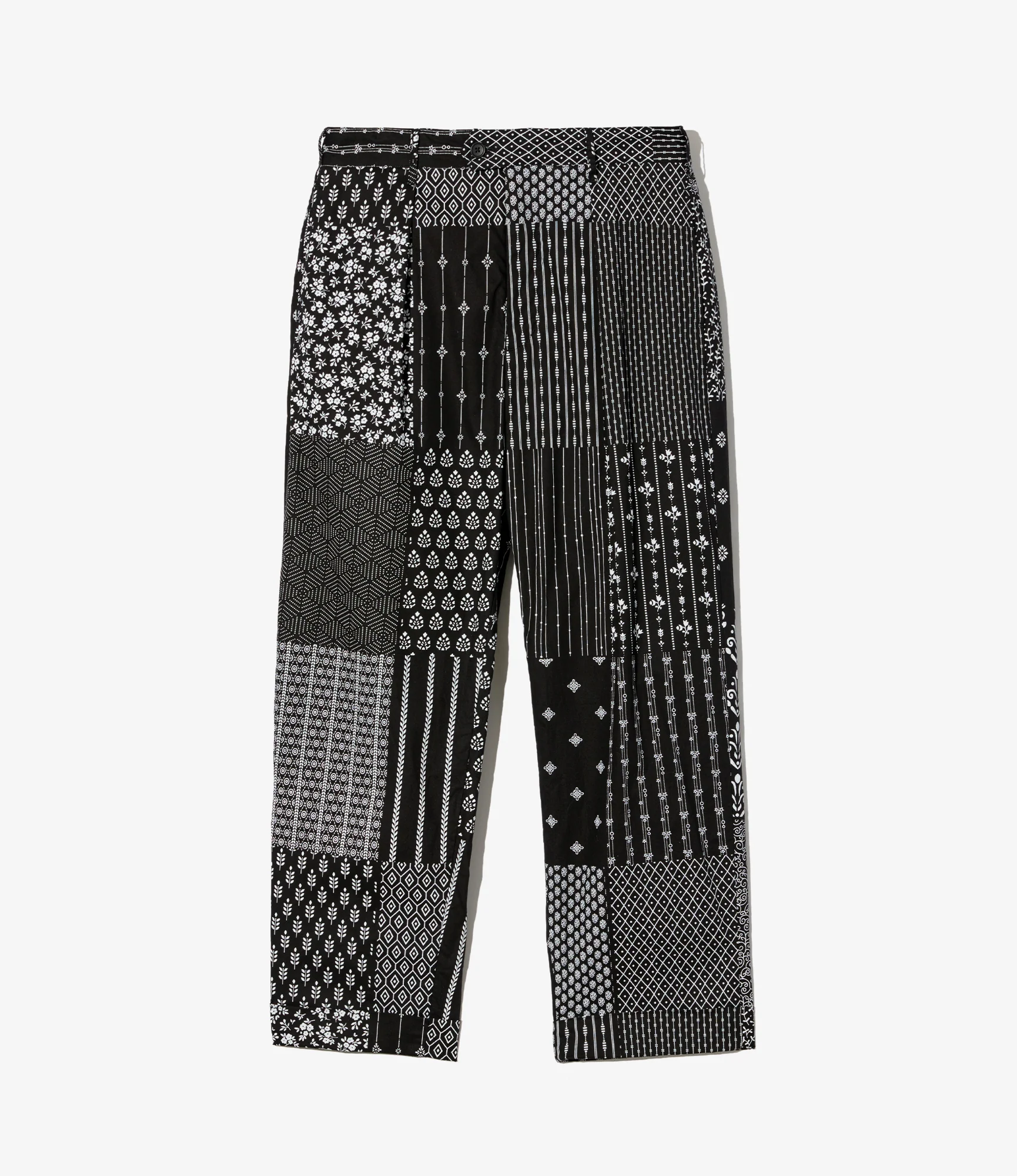 Carlyle Pant – Black/White Patchwork Print