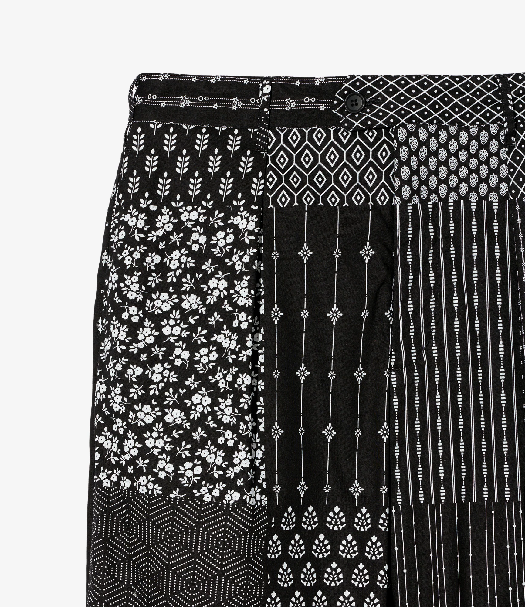 Carlyle Pant – Black/White Patchwork Print - Image 3