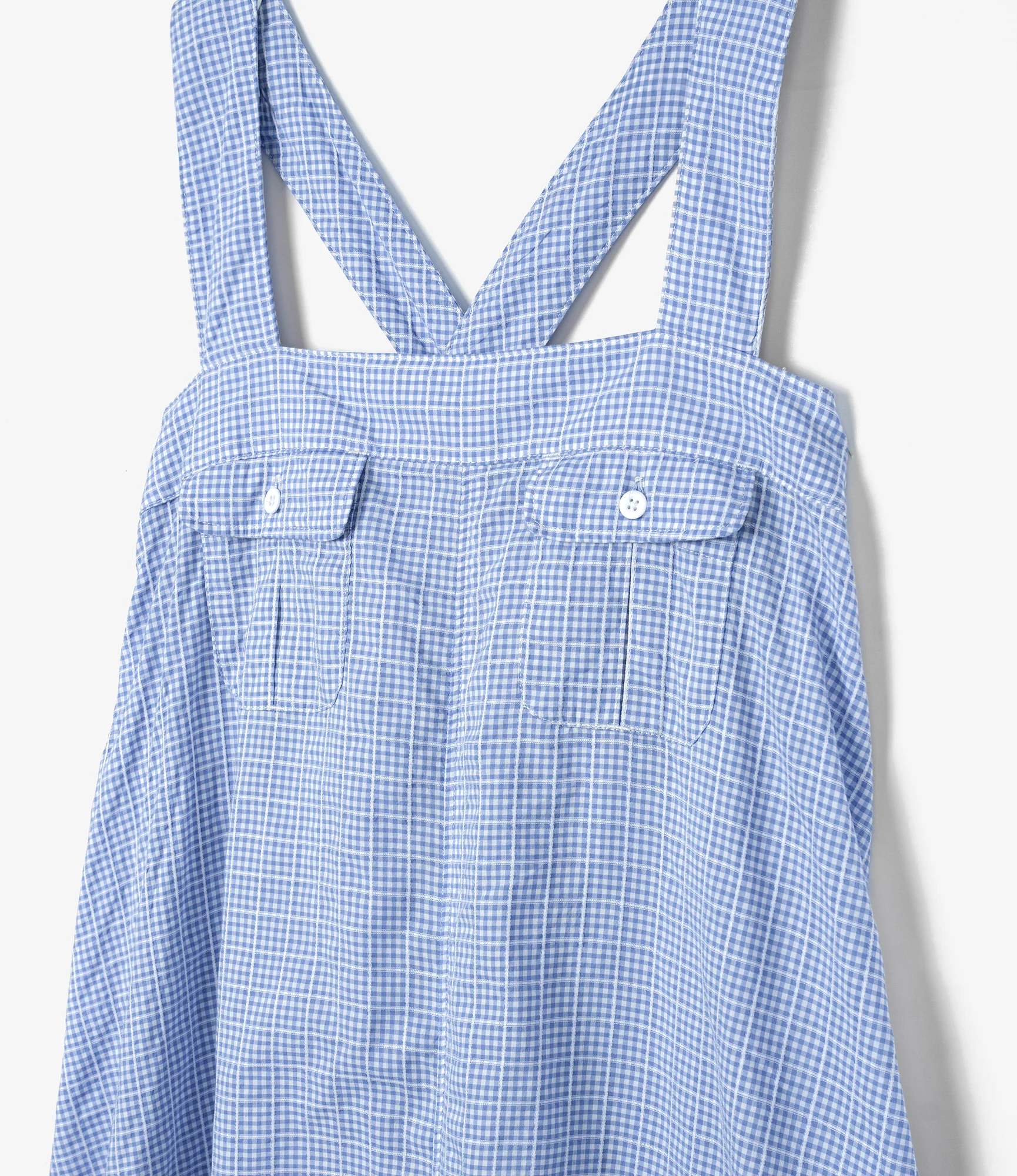 Cinch Dress – Light Blue Windowpane Gingham - Image 3