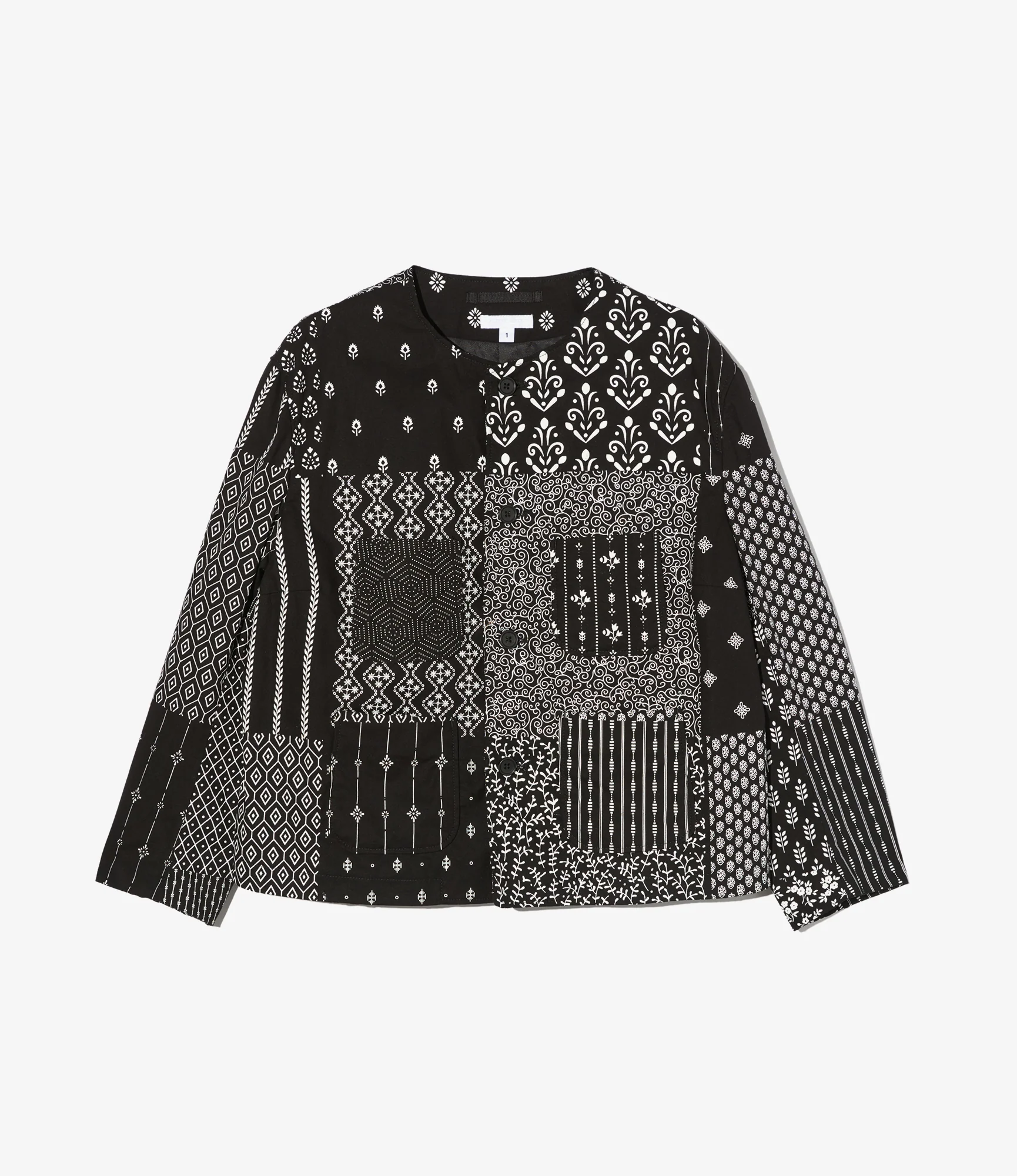 CN Jacket – Black/White Patchwork Print