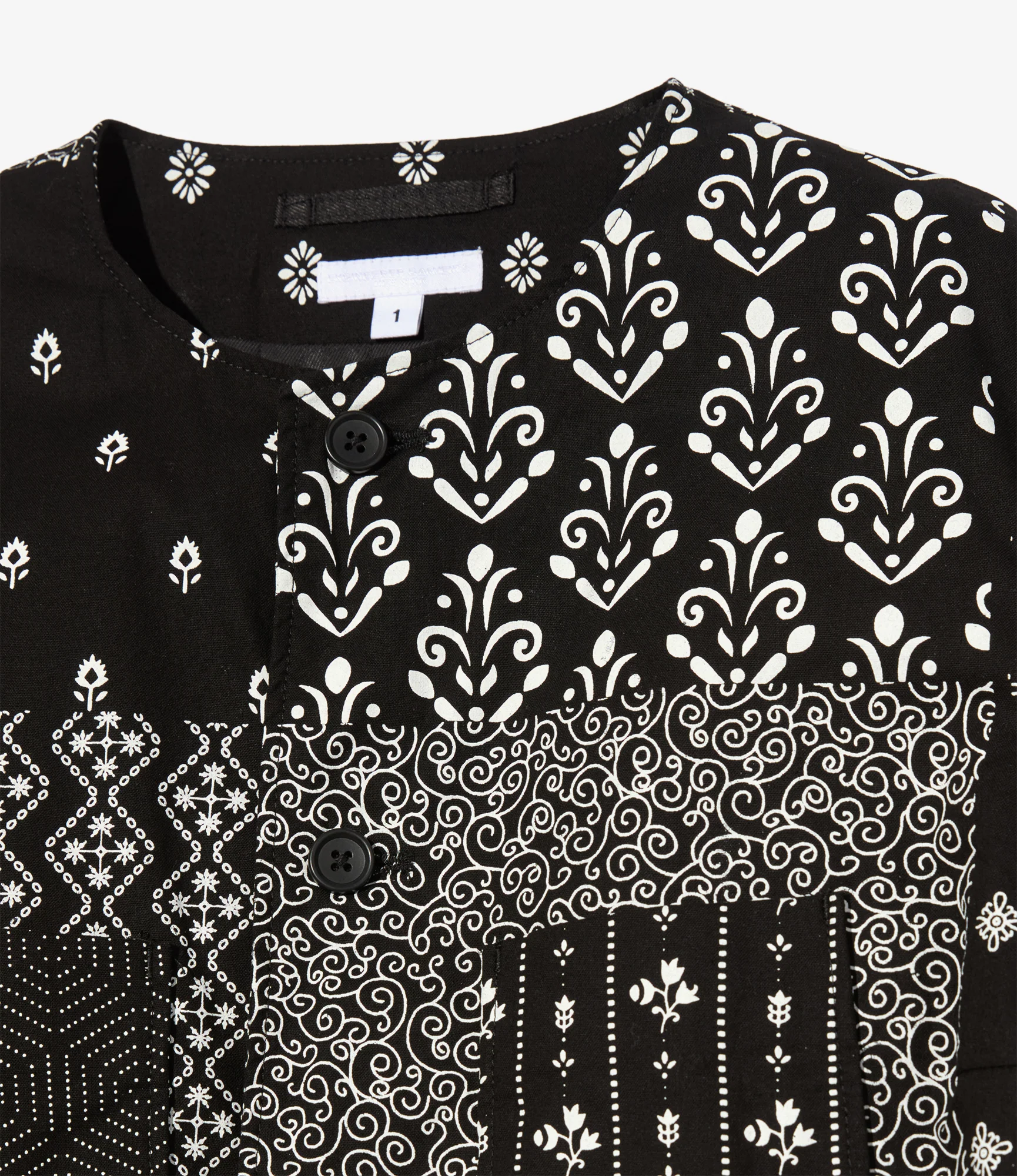 CN Jacket – Black/White Patchwork Print - Image 3